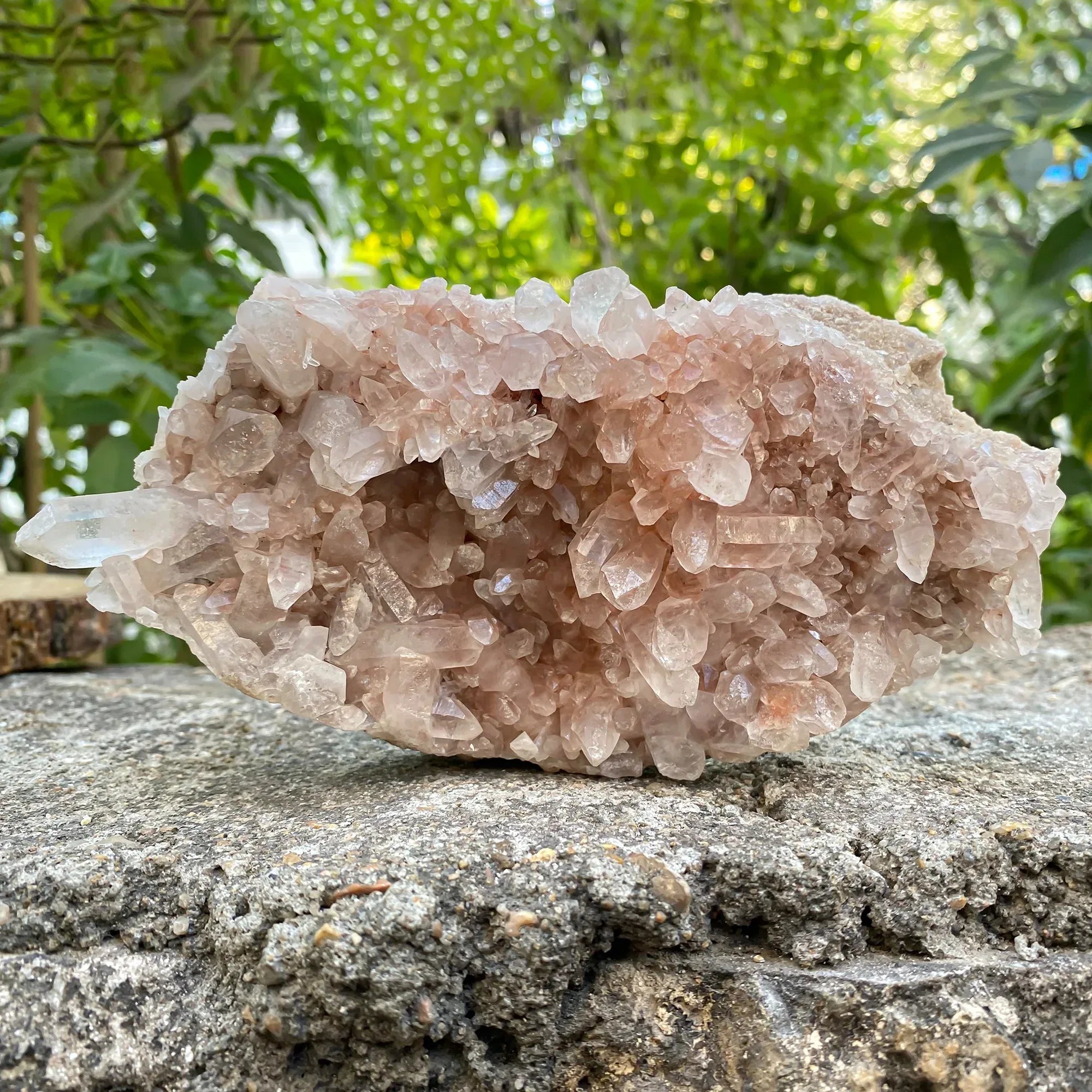 Natural Himalayan Pink Phantom Quartz Cluster 800g Himalayan Quartz