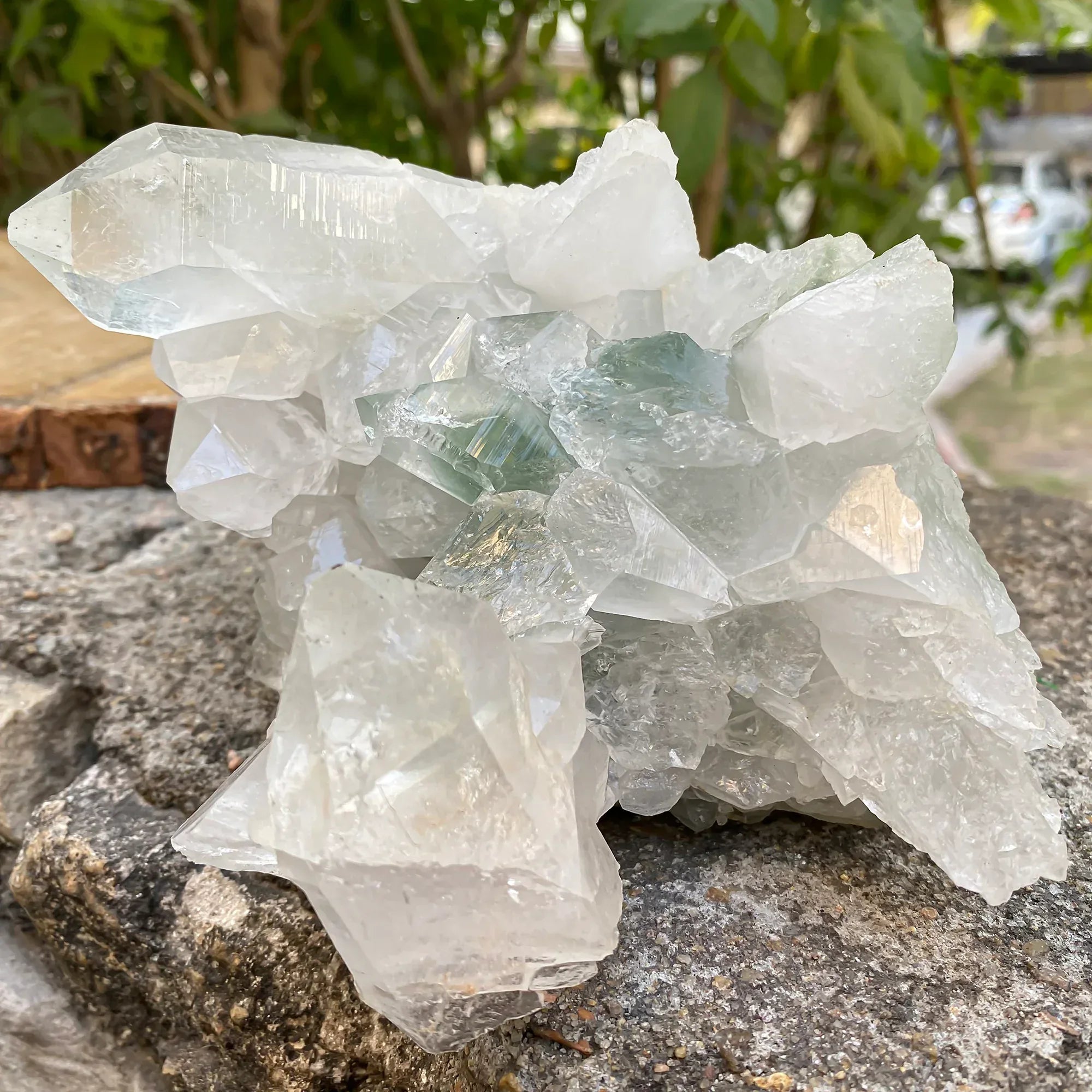 Natural Himalayan Green Chlorite Quartz Cluster 1650g Himalayan Quartz