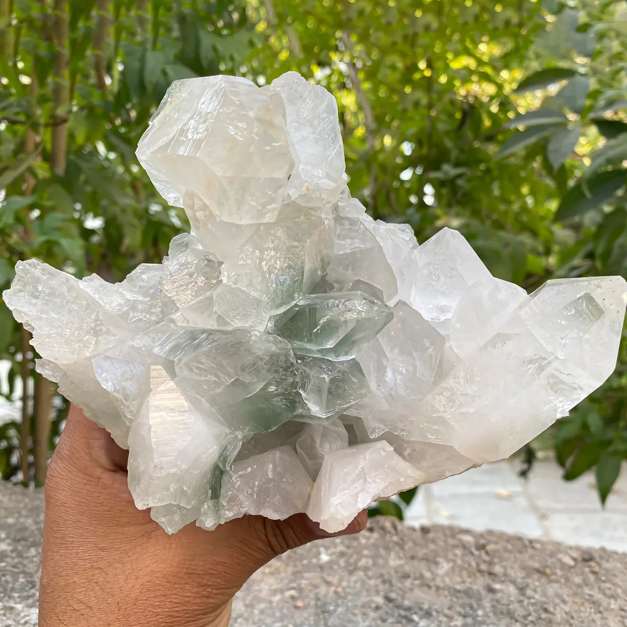 Natural Himalayan Green Chlorite Quartz Cluster 1650g Himalayan Quartz