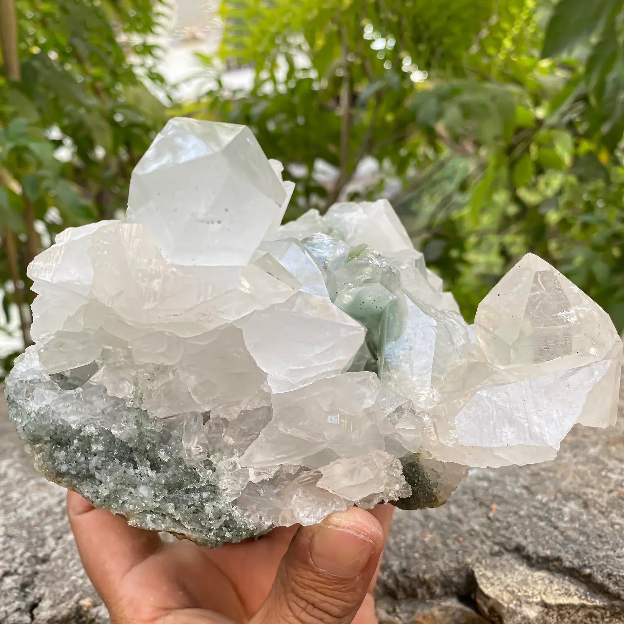 Natural Himalayan Green Chlorite Quartz Cluster 1650g Himalayan Quartz