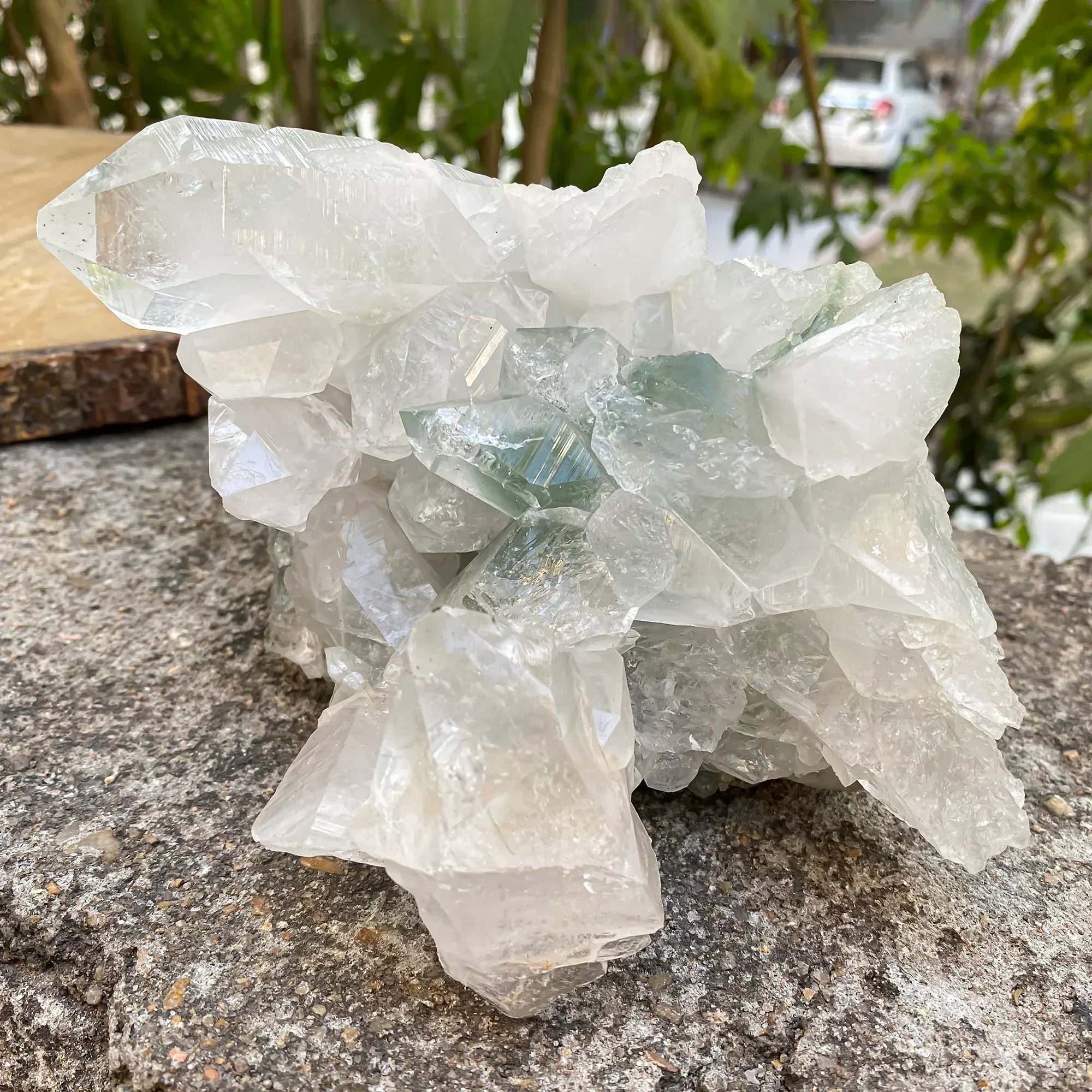 Natural Himalayan Green Chlorite Quartz Cluster 1650g Himalayan Quartz
