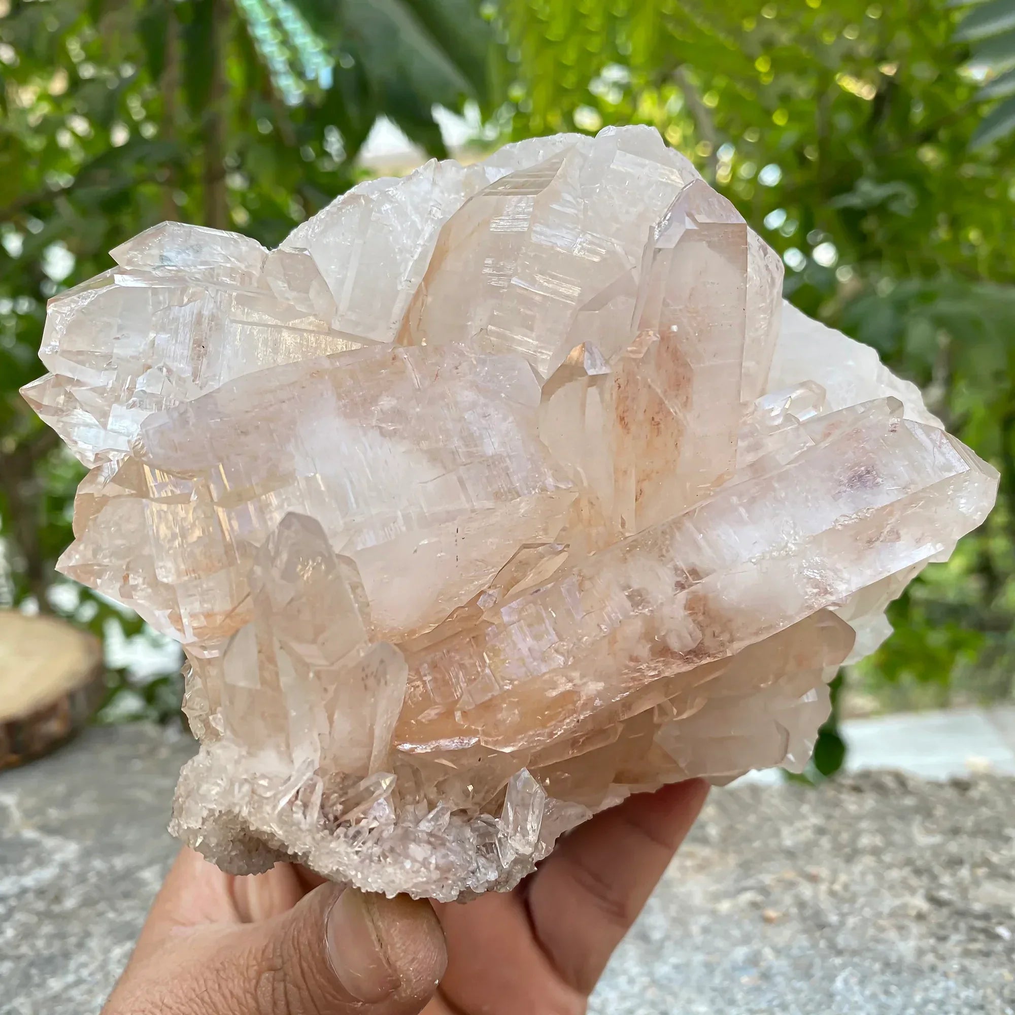 Natural Himalayan Pink Quartz Cluster 1400g Himalayan Quartz