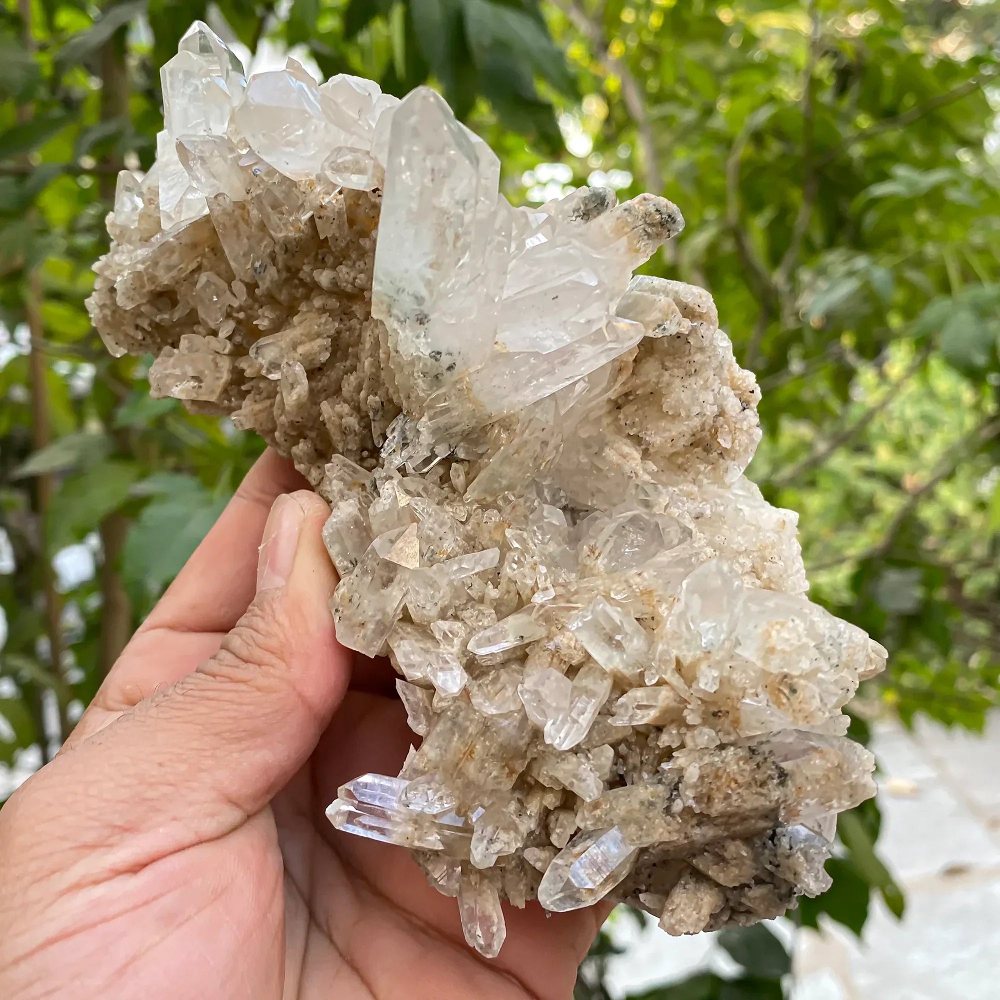 Natural Himalayan White Phantom Quartz Cluster 585g Himalayan Quartz