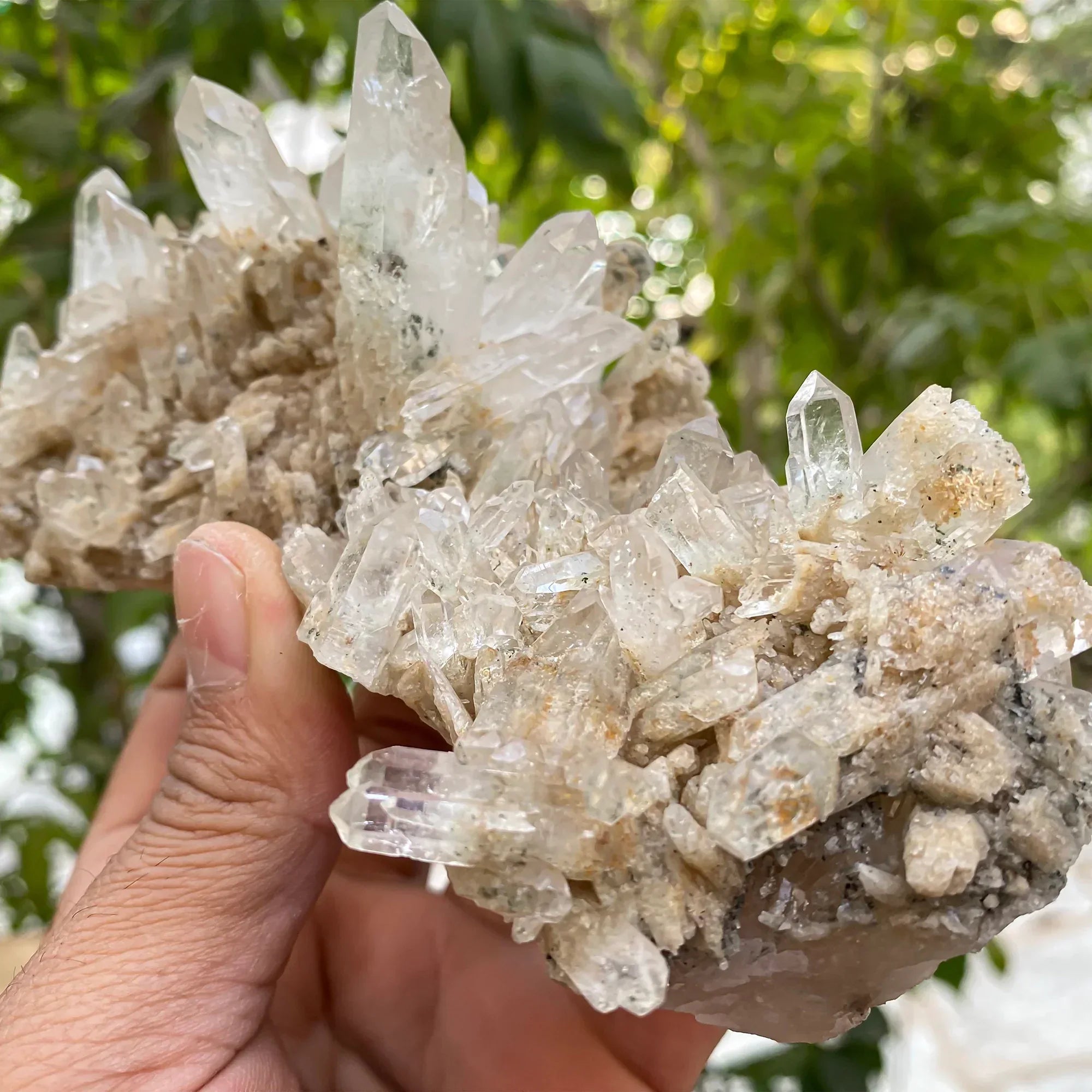 Natural Himalayan White Phantom Quartz Cluster 585g Himalayan Quartz