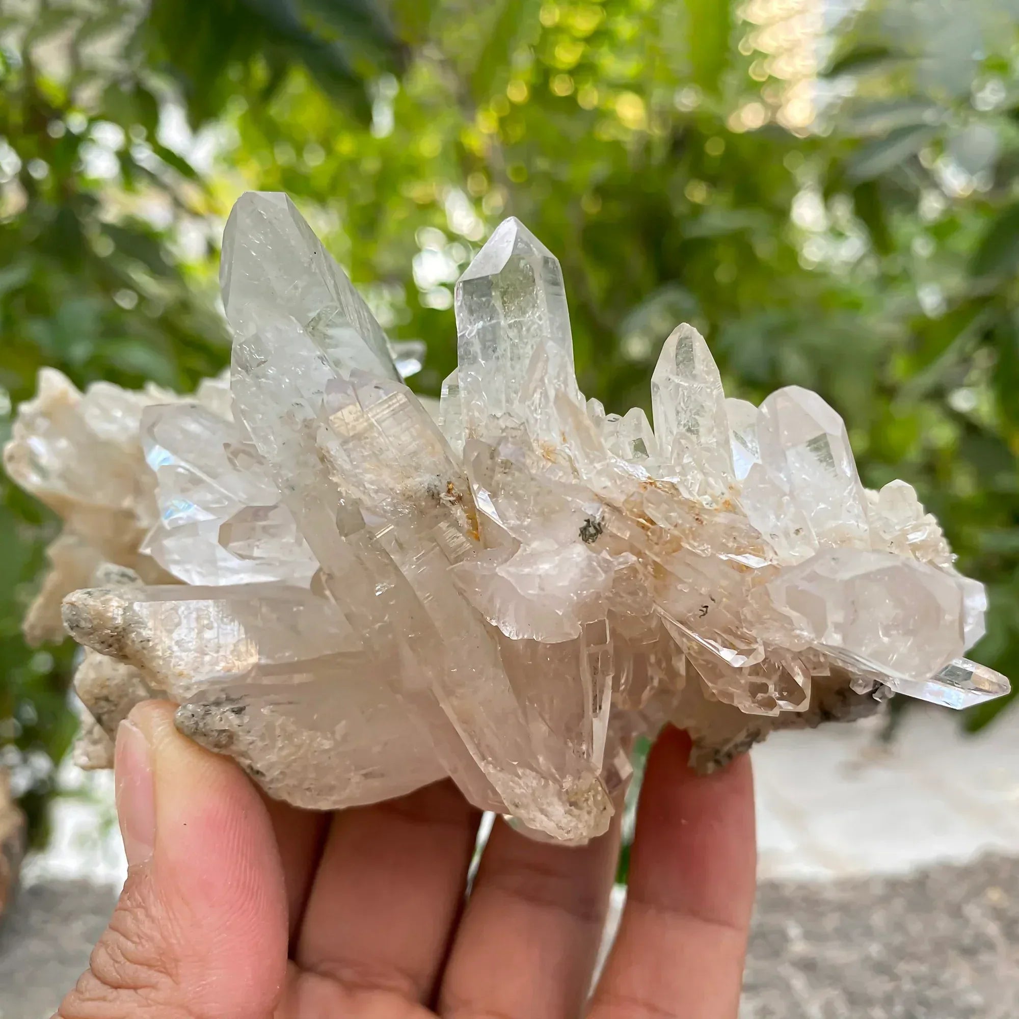 Natural Himalayan White Phantom Quartz Cluster 585g Himalayan Quartz