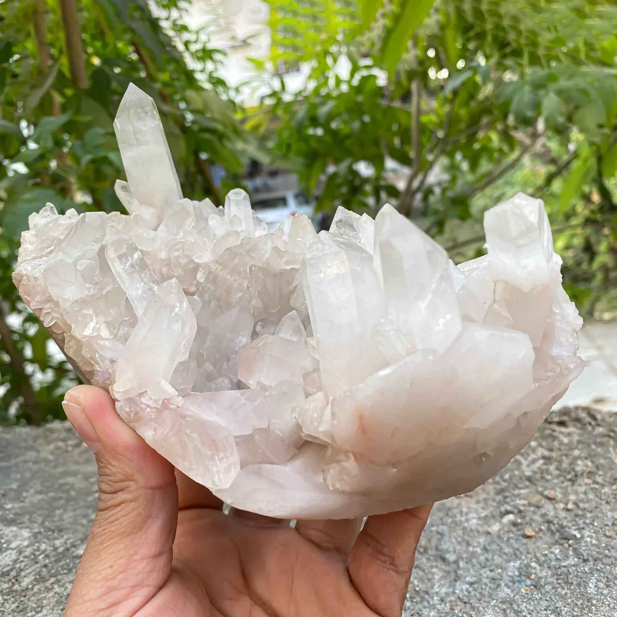 Natural Himalayan White Quartz Cluster 1070g for Meditation Himalayan Quartz