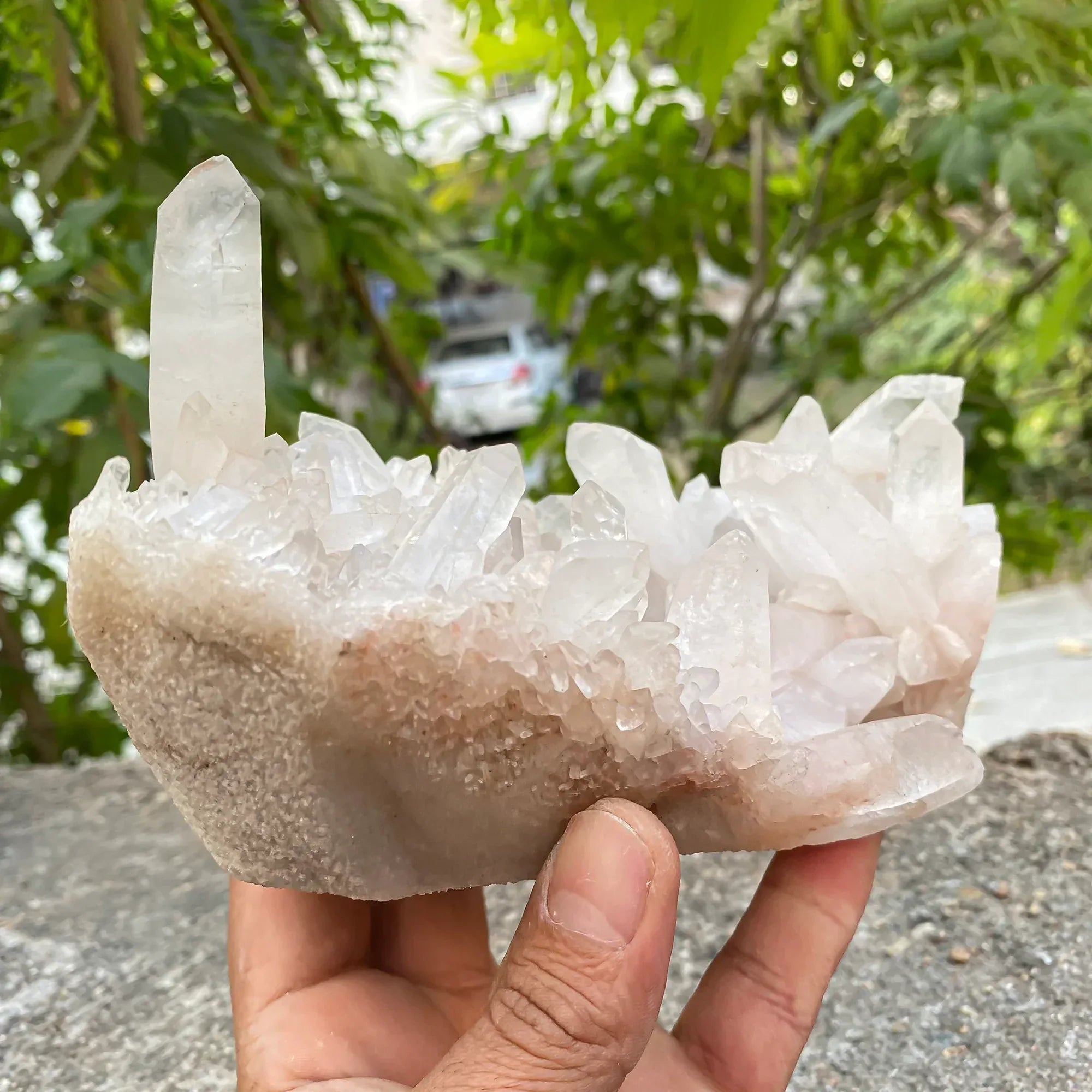 Natural Himalayan White Quartz Cluster 1070g for Meditation Himalayan Quartz