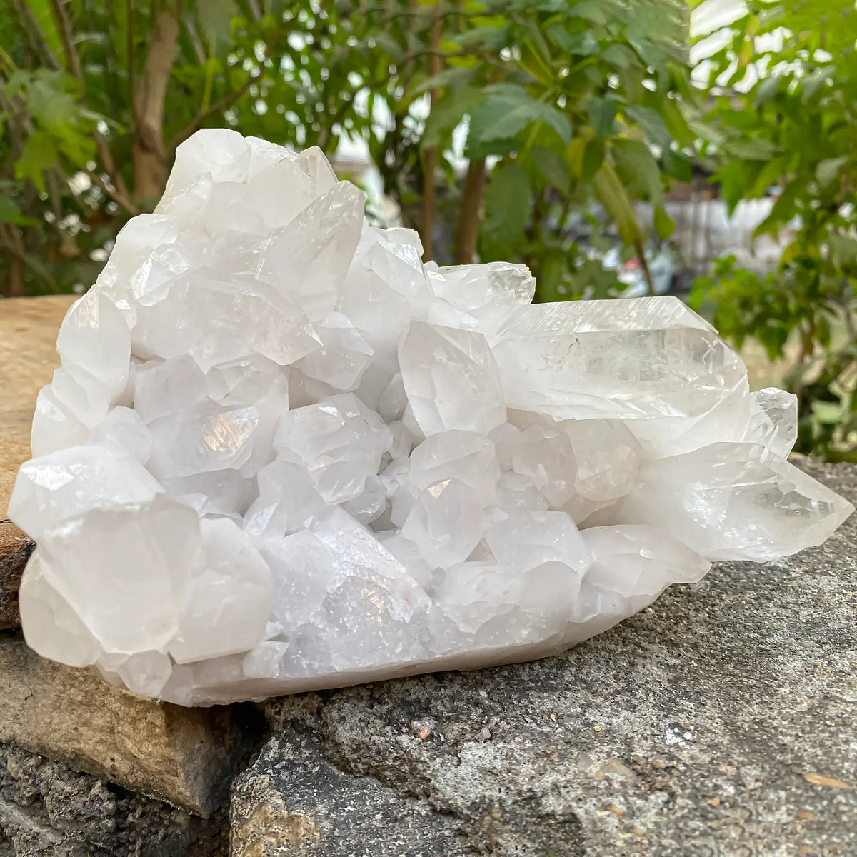 Natural Himalayan White Quartz Cluster 1395g Himalayan Quartz