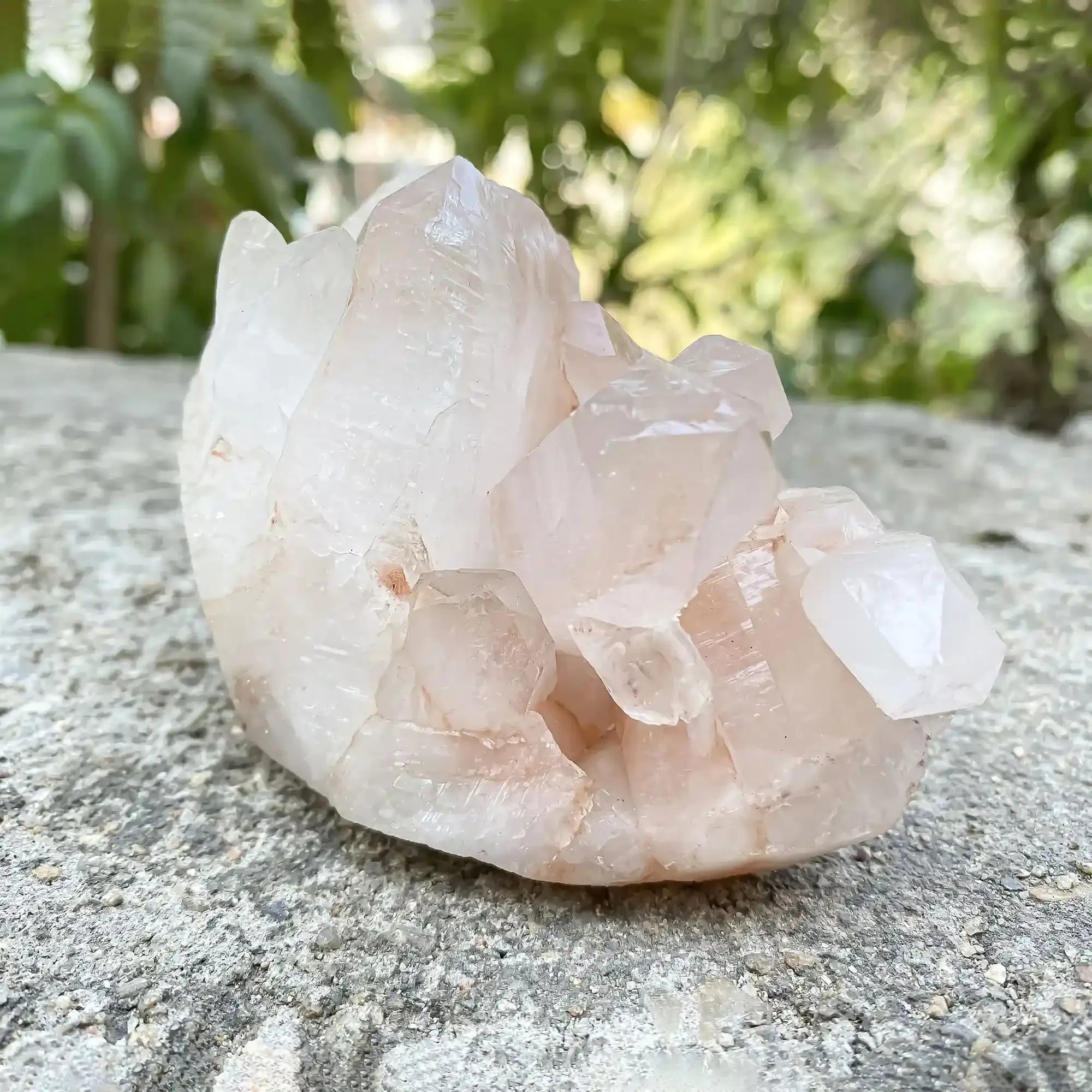 Natural Himalayan Pink Quartz with White 370g Himalayan Quartz