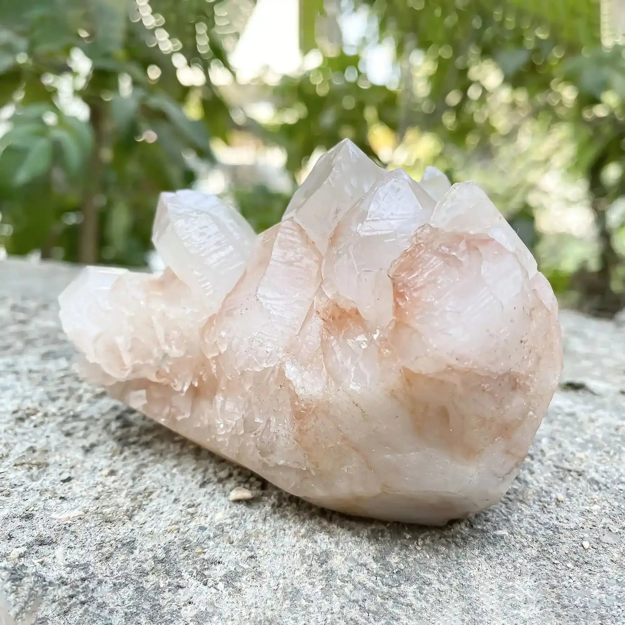 Natural Himalayan Pink Quartz with White 370g Himalayan Quartz