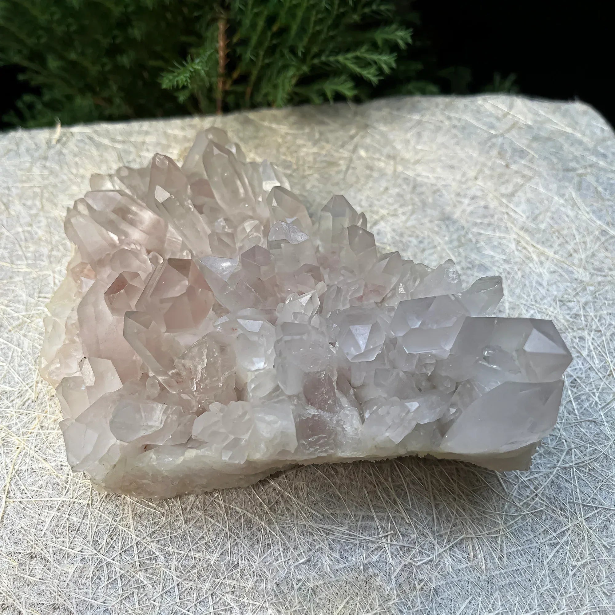 Natural Himalayan Pink Quartz Cluster 585g Healing Crystal Himalayan Quartz