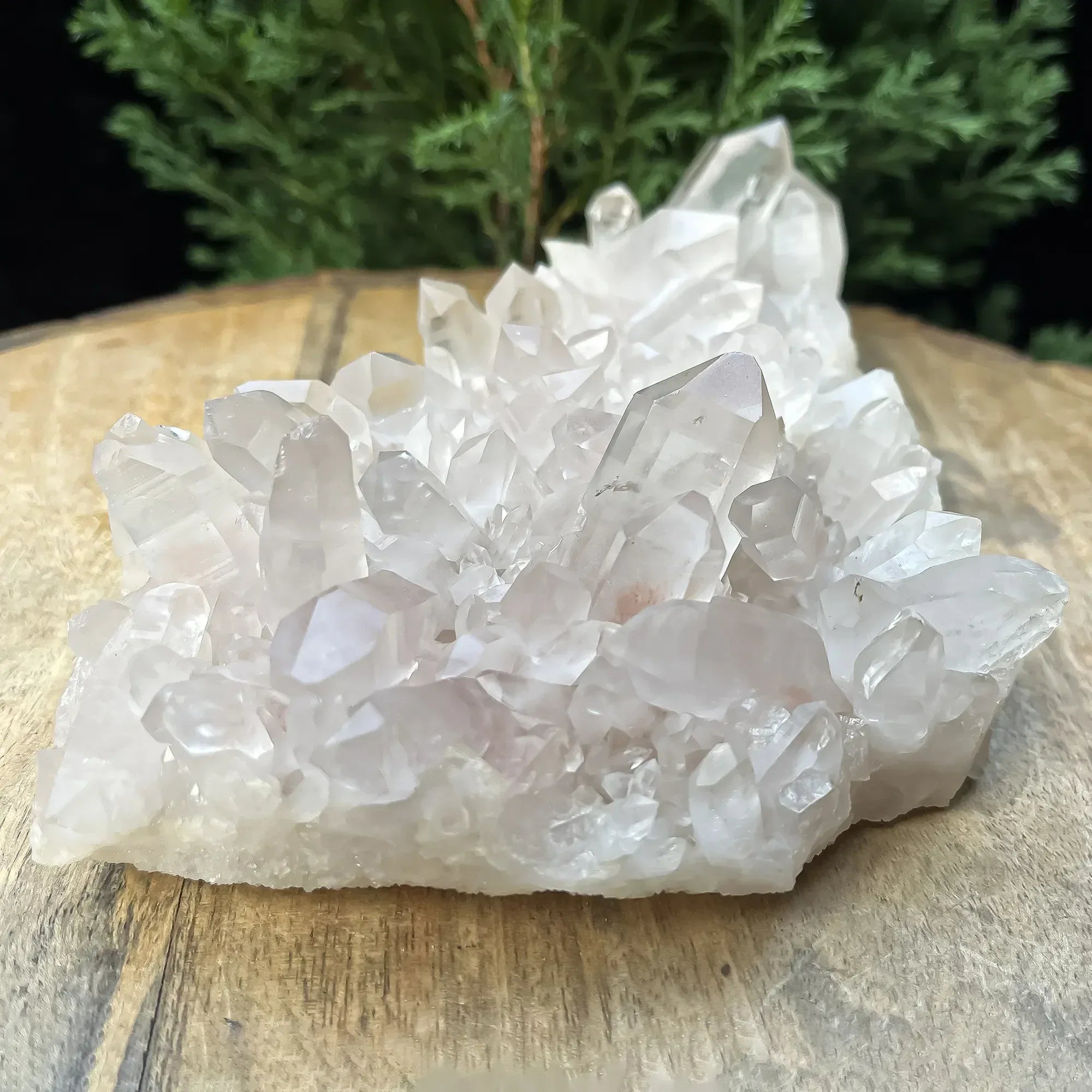 Natural Himalayan Pink Quartz Cluster 585g Healing Crystal Himalayan Quartz