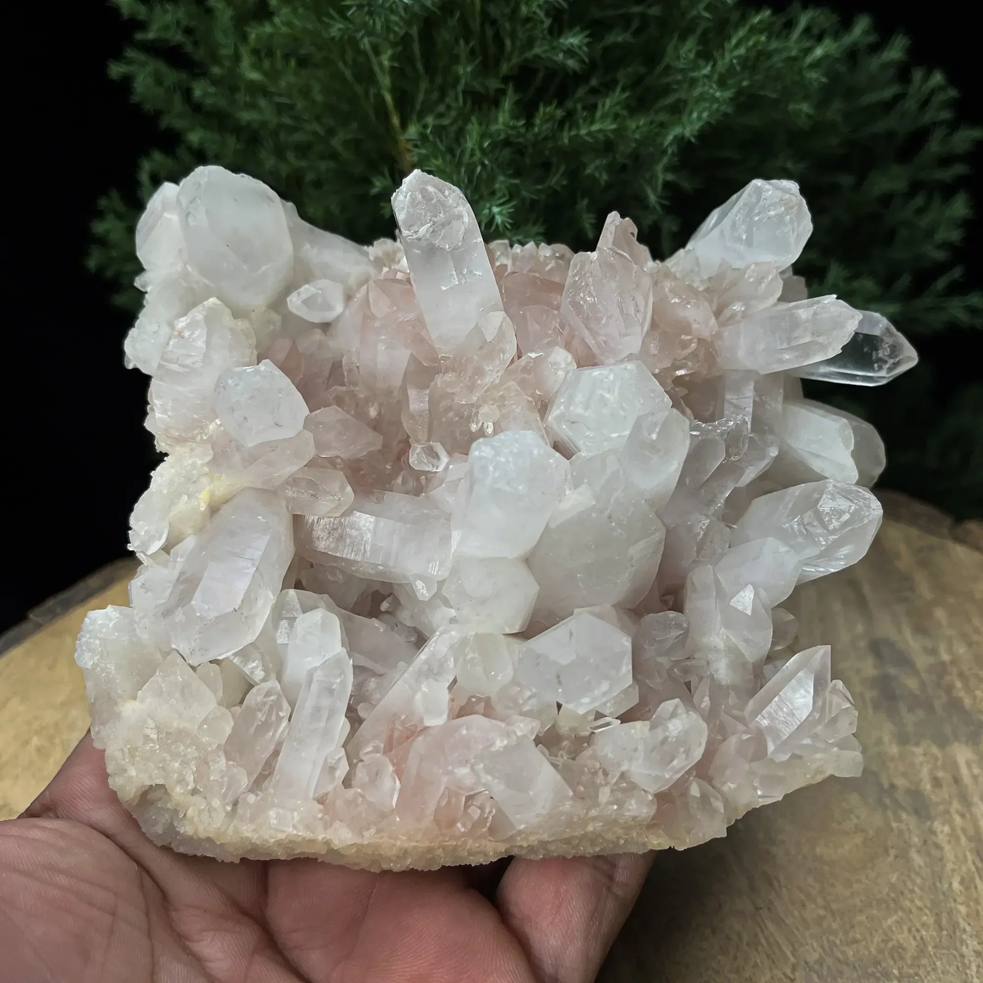 Natural Himalayan Pink Quartz Cluster 500g Healing Crystal Himalayan Quartz