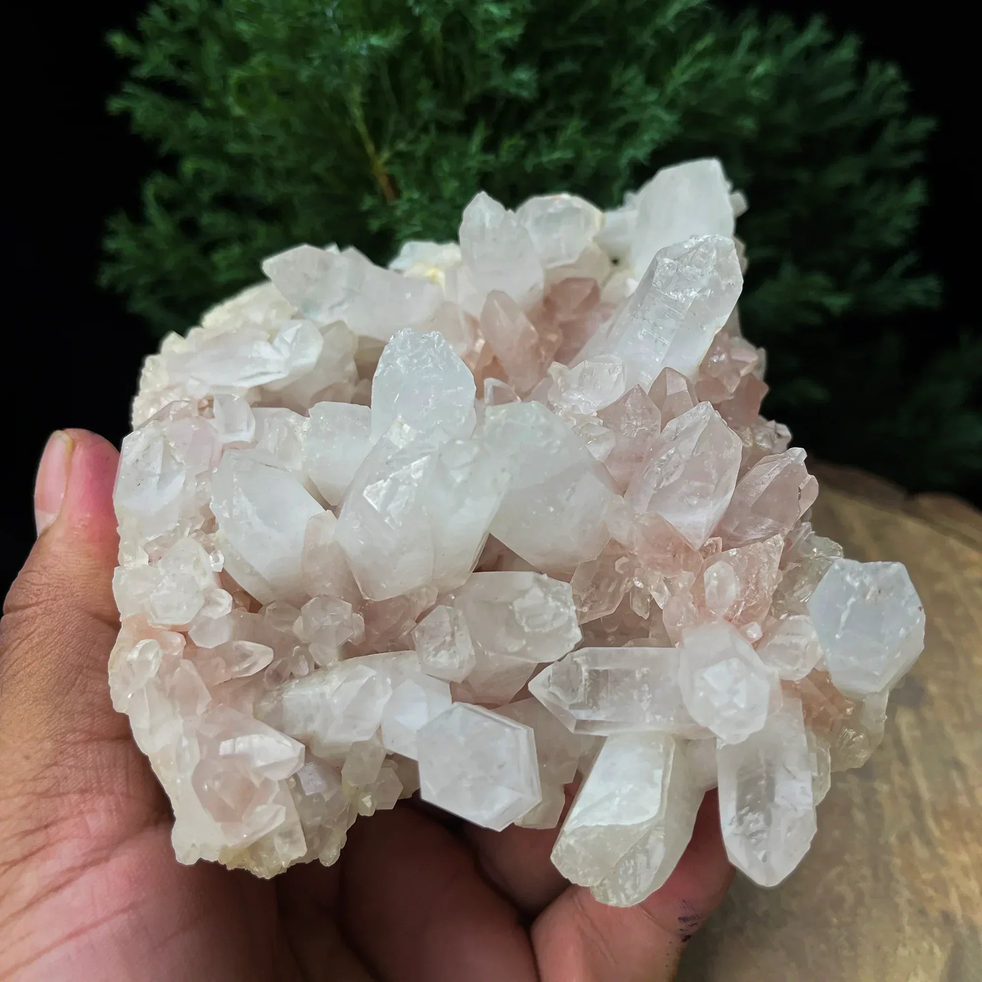 Natural Himalayan Pink Quartz Cluster 500g Healing Crystal Himalayan Quartz