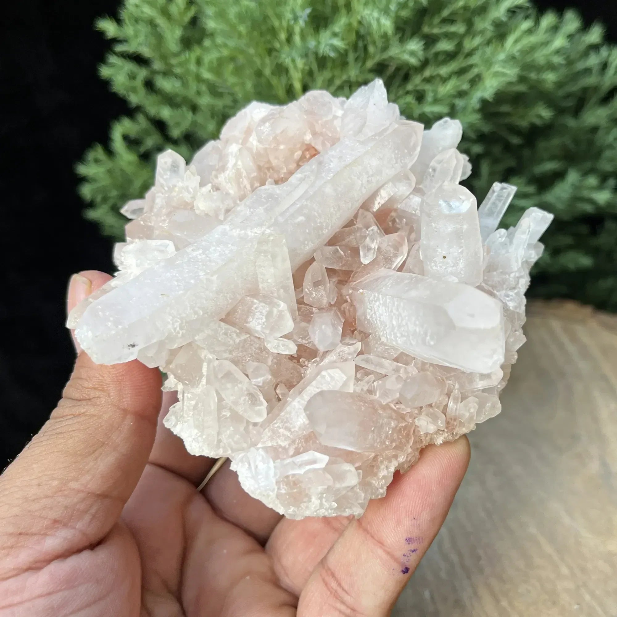 Natural Himalayan Pink Quartz Cluster 380g – Healing Crystal Himalayan Quartz