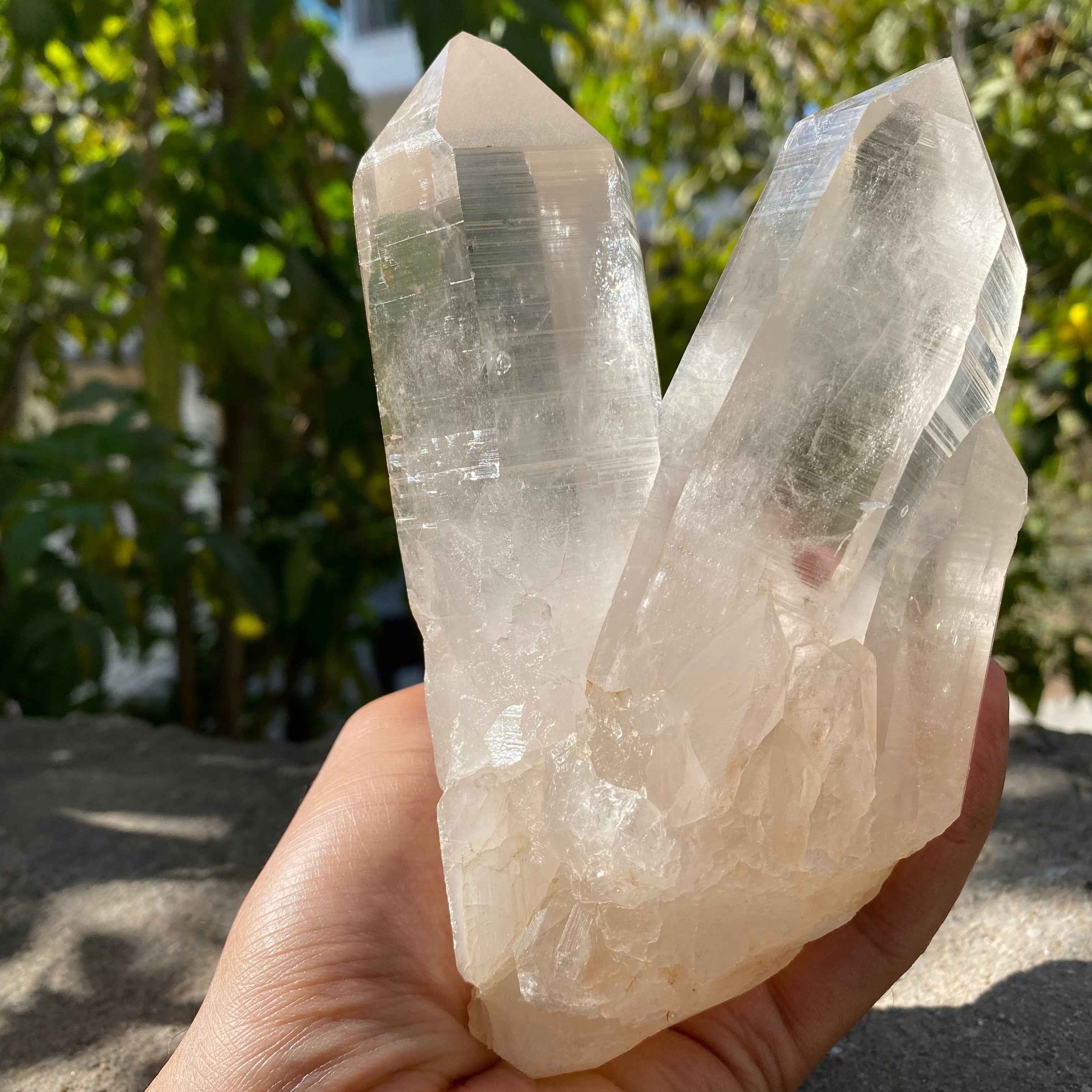 Natural Himalayan White Quartz Cluster 915g
