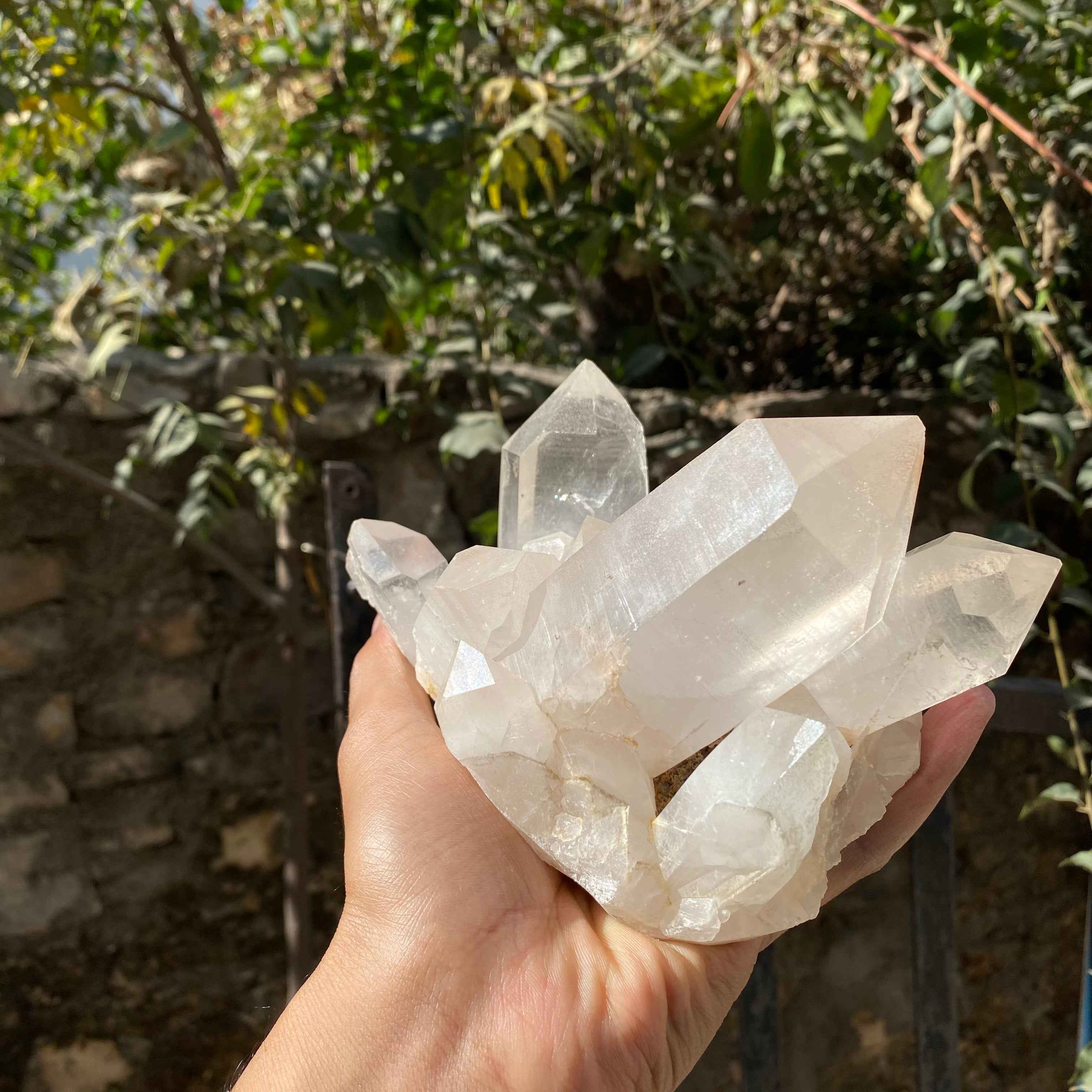 Himalayan White Quartz Cluster 1874g
