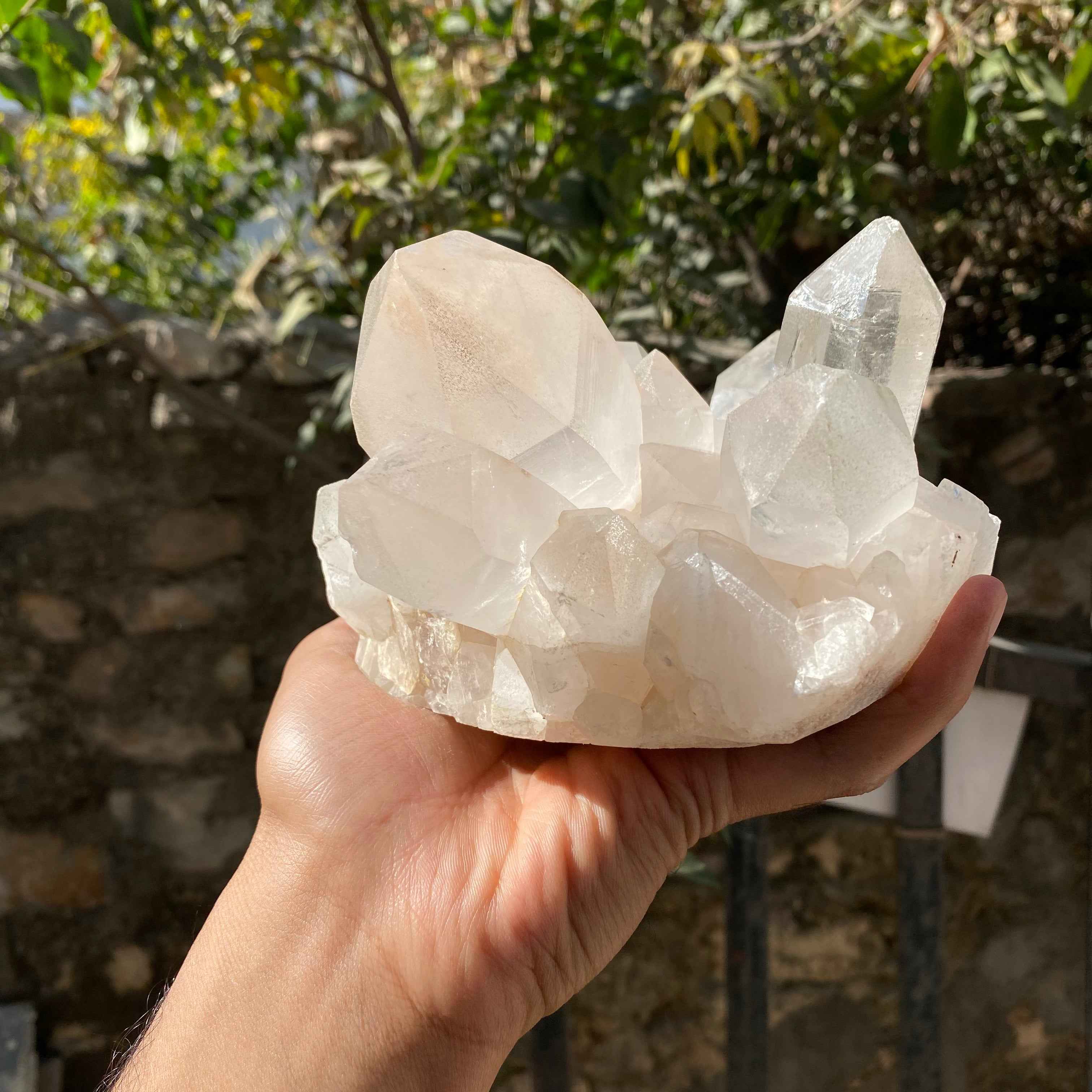 Himalayan White Quartz Cluster 1874g