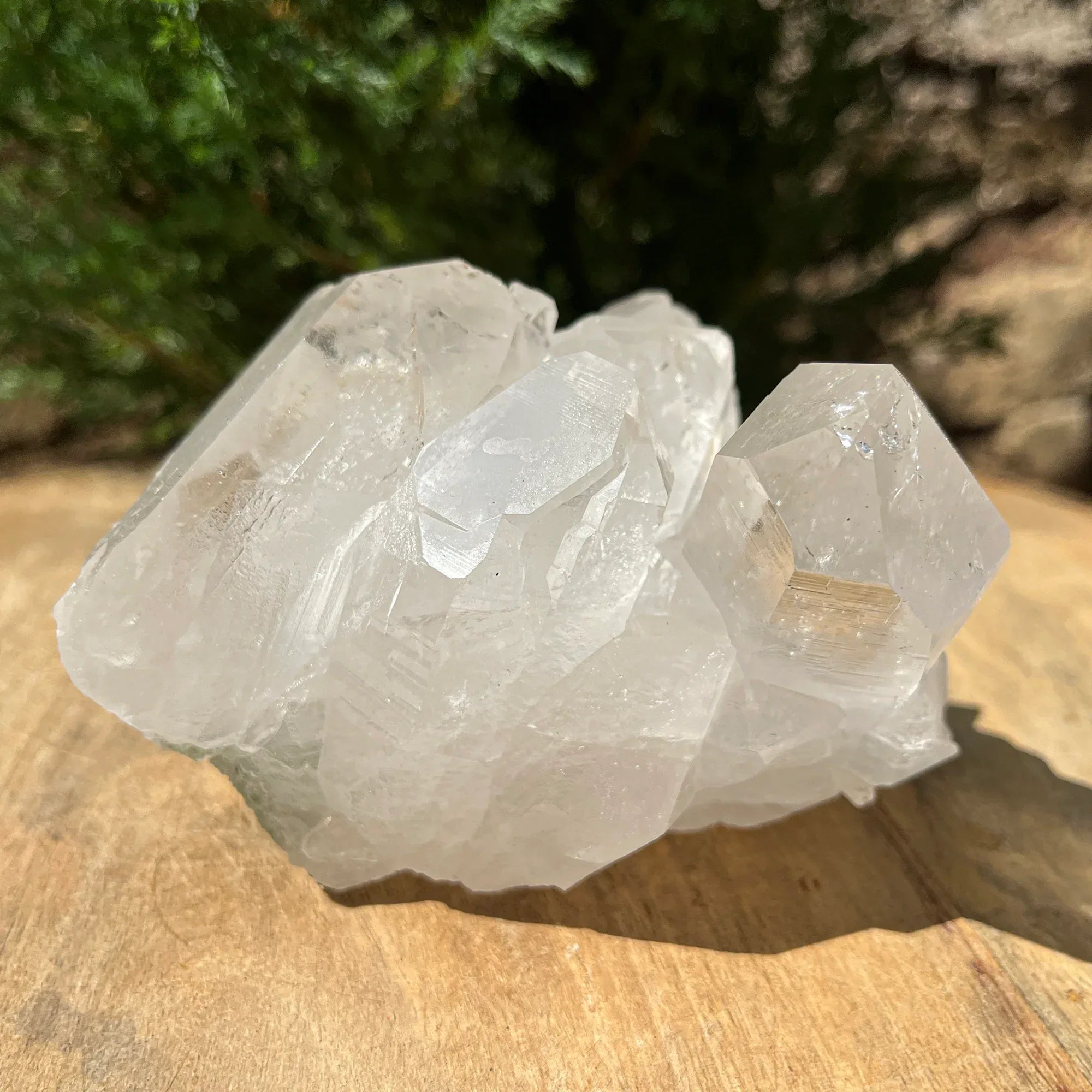 Natural Himalayan Green Chlorite Quartz Cluster 695g – Healing Crystal Himalayan Quartz