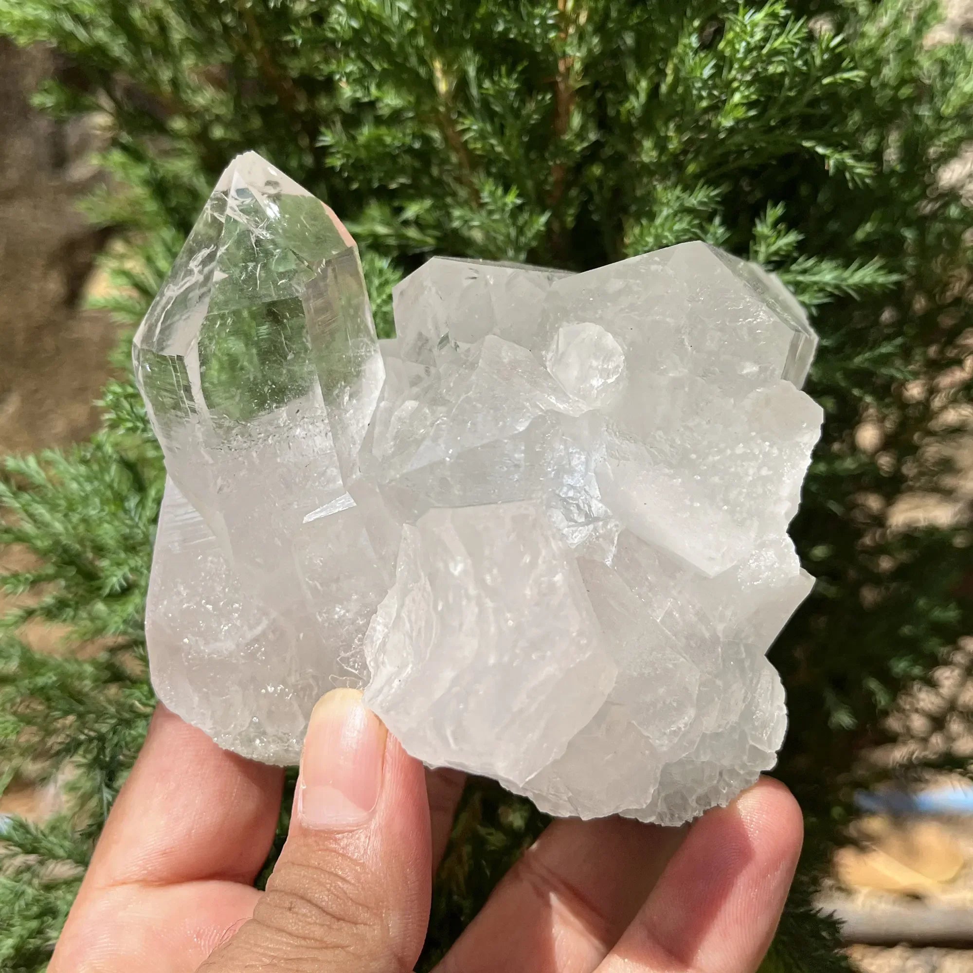 Natural Himalayan Green Chlorite Quartz Cluster 695g – Healing Crystal Himalayan Quartz