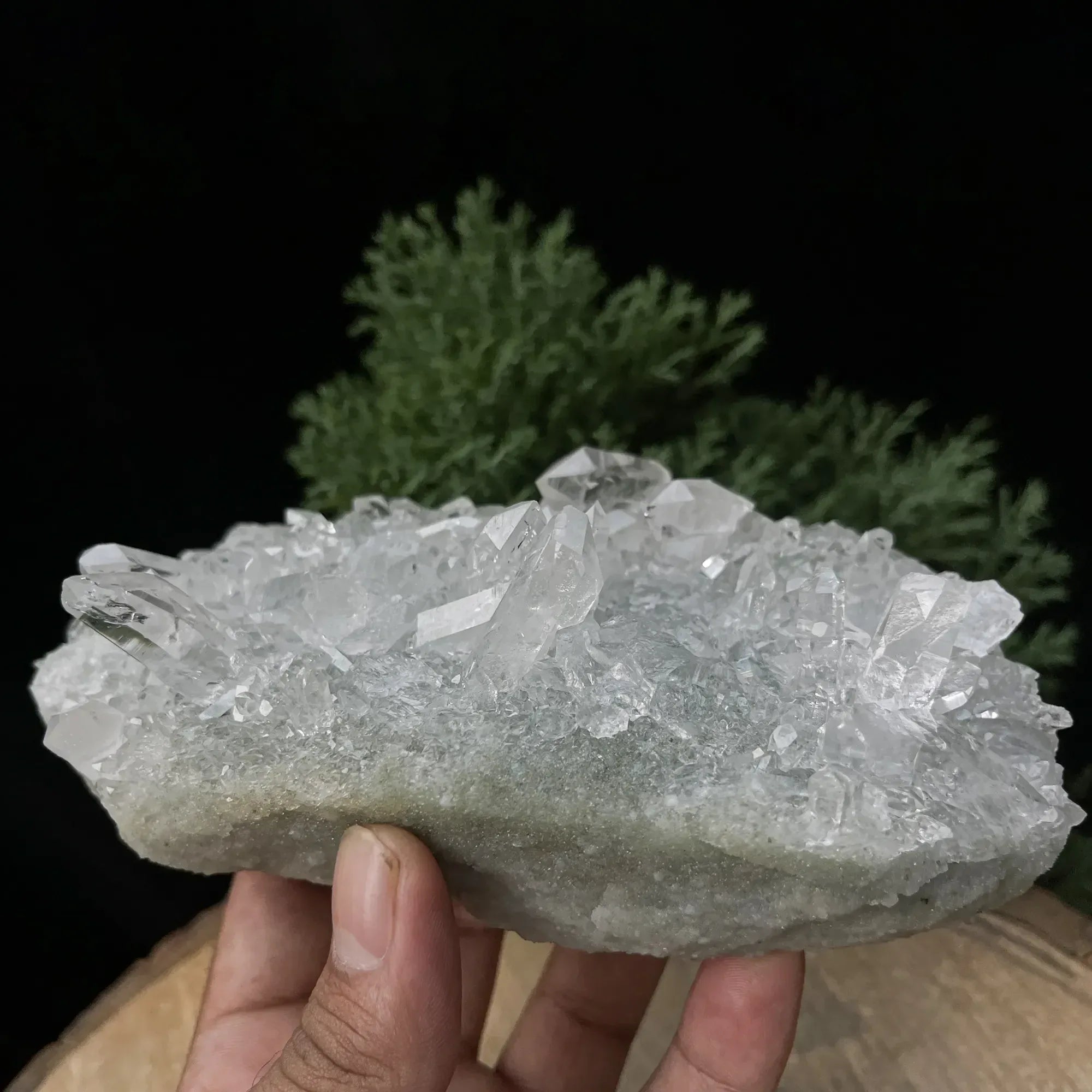 Natural Himalayan Green Chlorite Quartz Cluster 565g – Healing Crystal Himalayan Quartz
