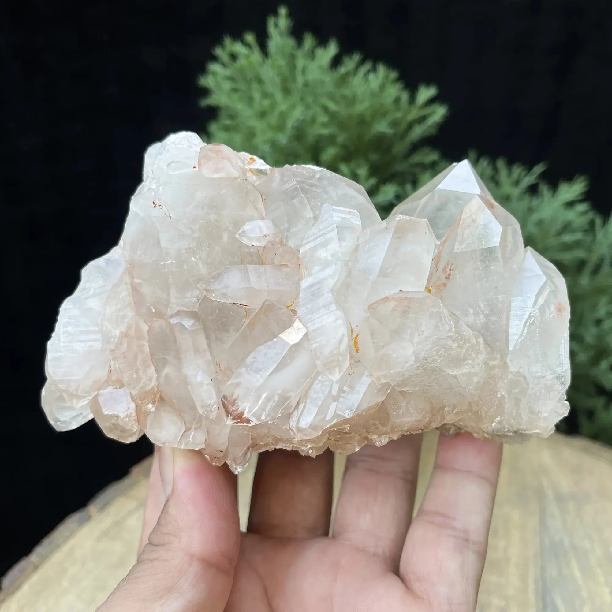 Natural Himalayan Pink Quartz Cluster 550g – Healing Crystal Himalayan Quartz