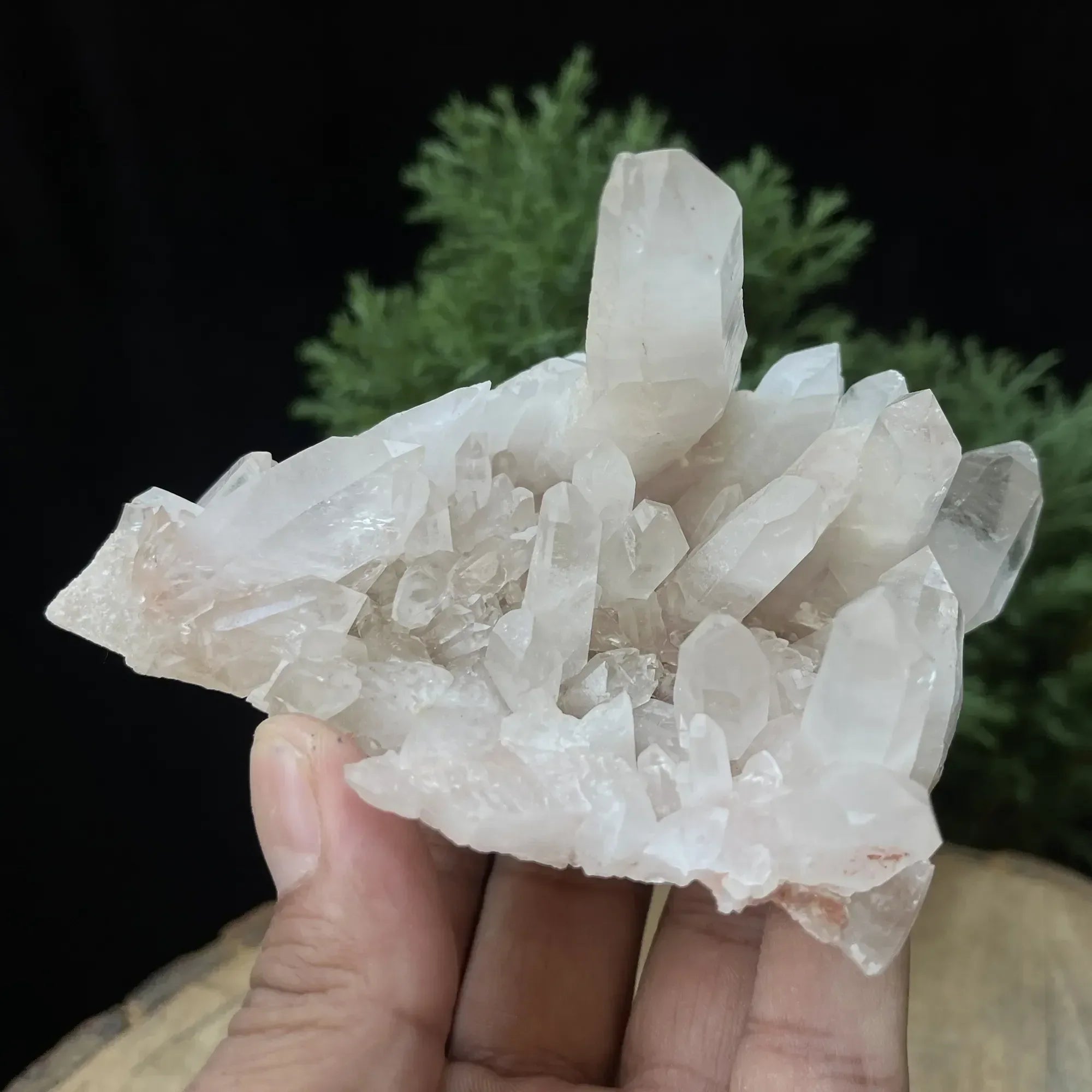 Natural Himalayan Pink Quartz Cluster 370g – Healing Crystal Himalayan Quartz