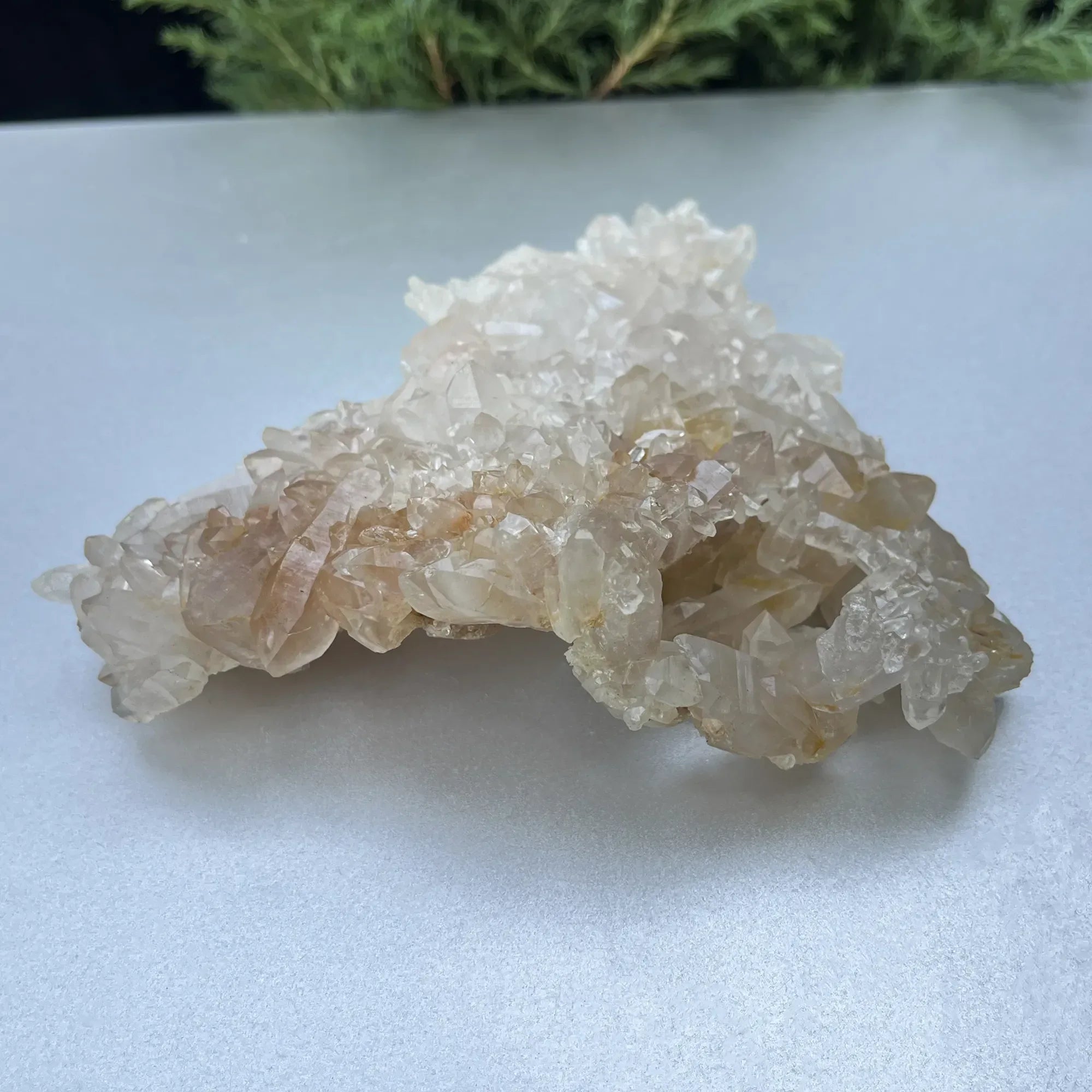 Natural Himalayan White & Yellow Quartz Cluster 255g – Healing Crystal Himalayan Quartz