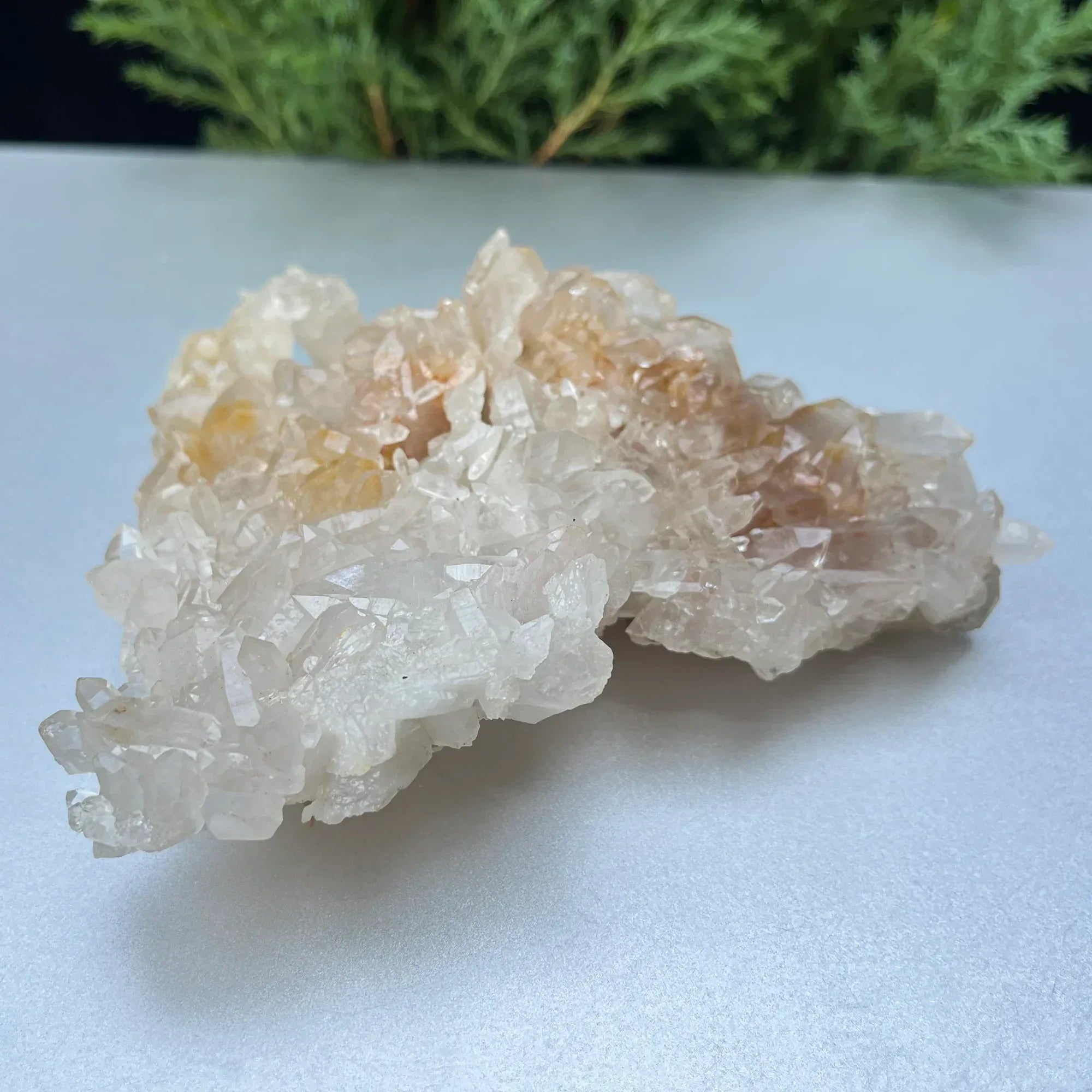 Natural Himalayan White & Yellow Quartz Cluster 255g – Healing Crystal Himalayan Quartz