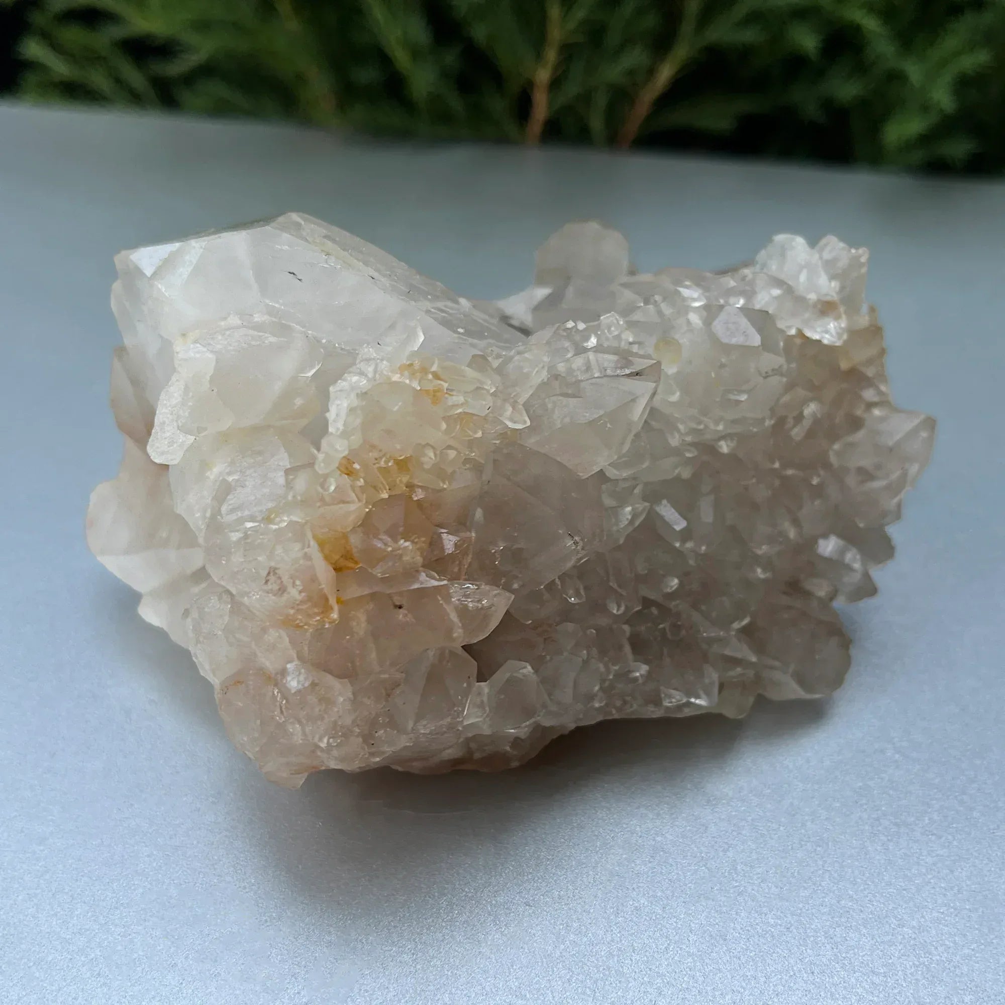Natural Himalayan White + Yellow Quartz Cluster 320g – Healing Crystal Himalayan Quartz