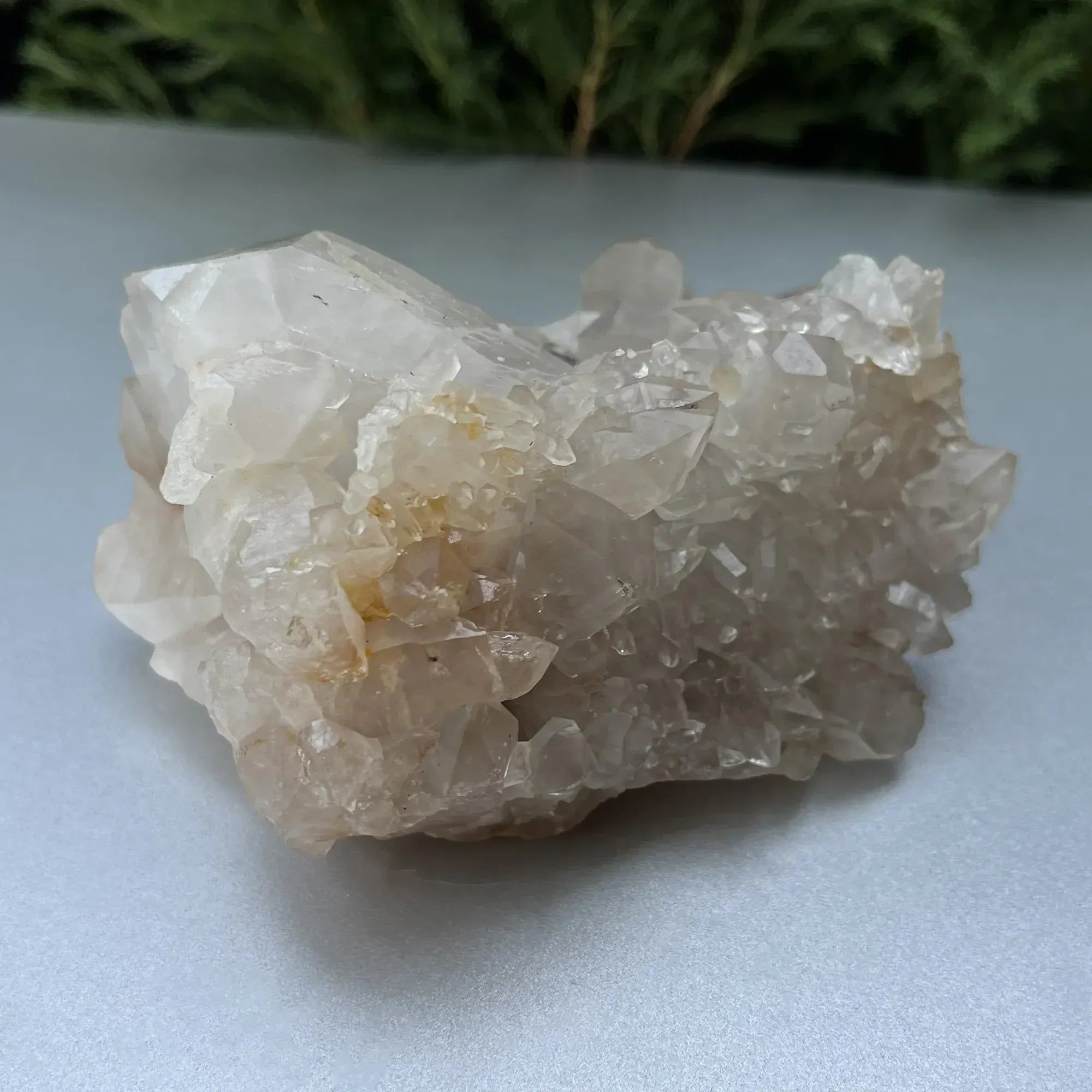 Natural Himalayan White + Yellow Quartz Cluster 320g – Healing Crystal Himalayan Quartz