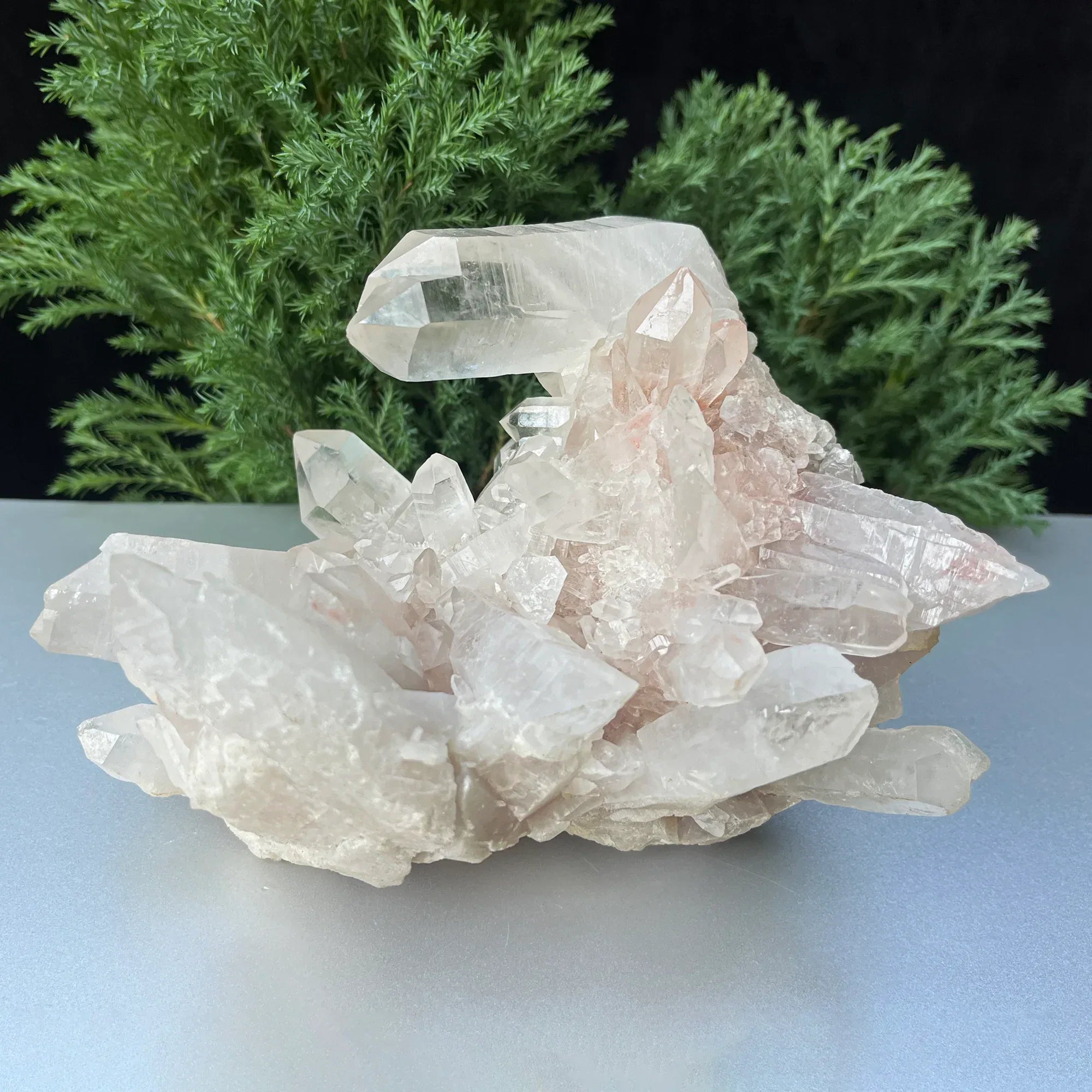 Natural Himalayan White + Pink Quartz Cluster 885g Himalayan Quartz