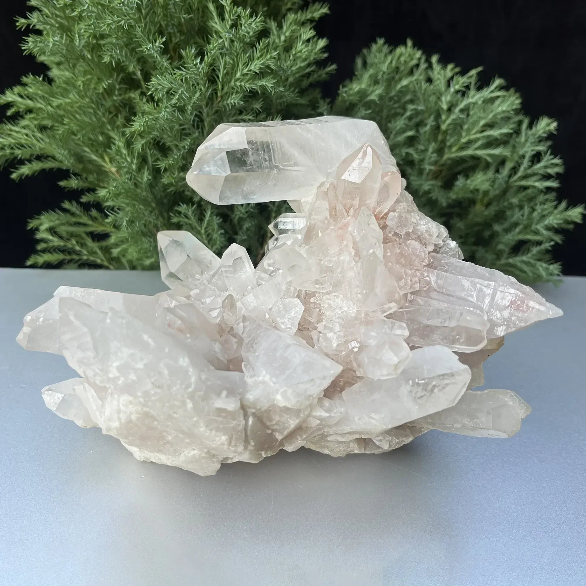 Natural Himalayan White + Pink Quartz Cluster 885g Himalayan Quartz