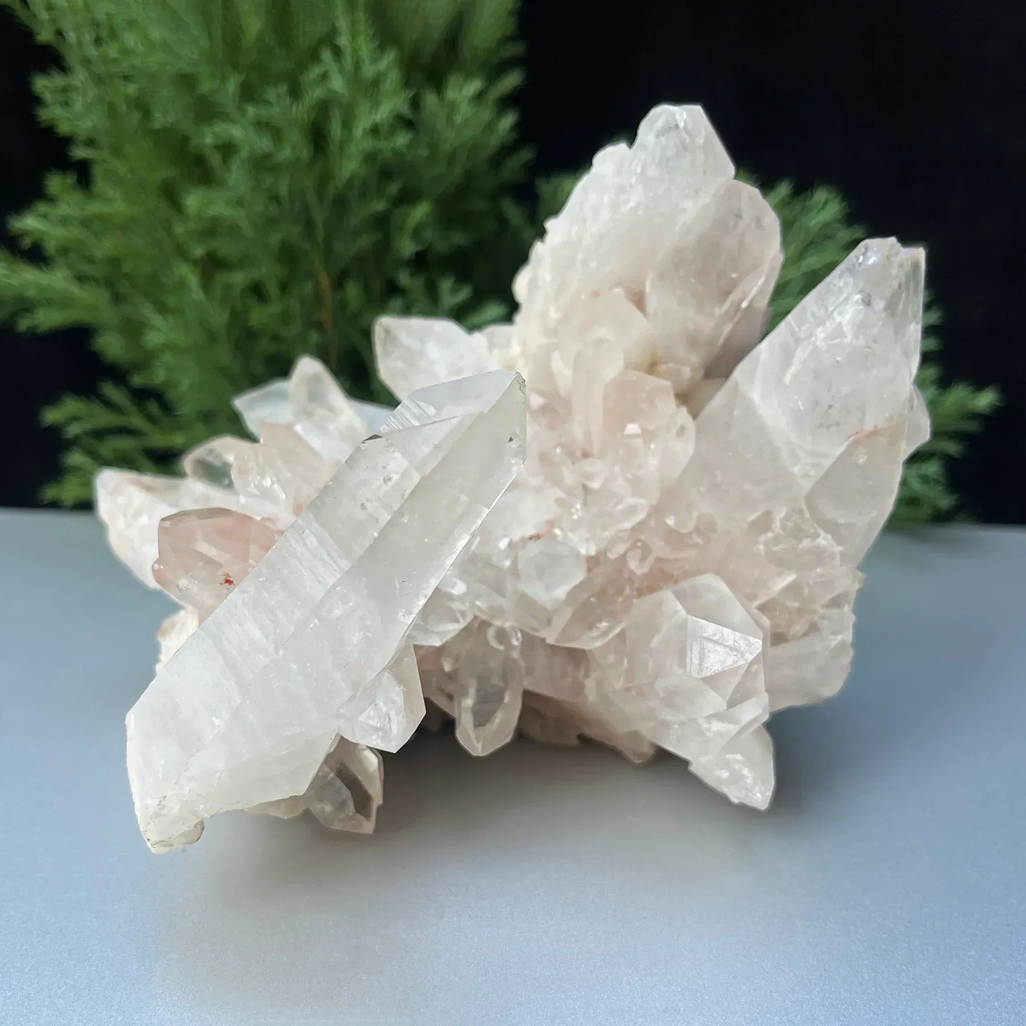 Natural Himalayan White + Pink Quartz Cluster 885g Himalayan Quartz