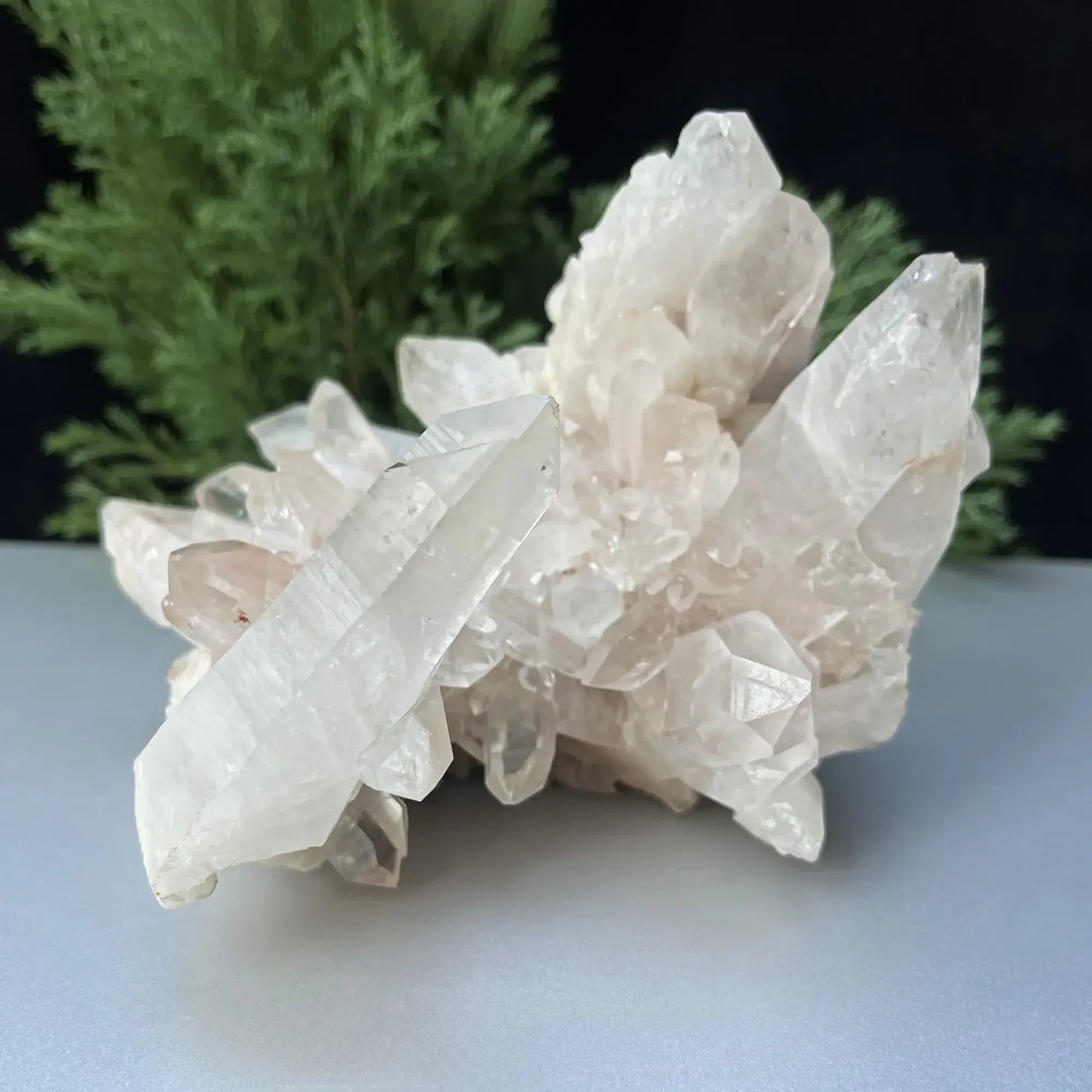 Natural Himalayan White + Pink Quartz Cluster 885g Himalayan Quartz