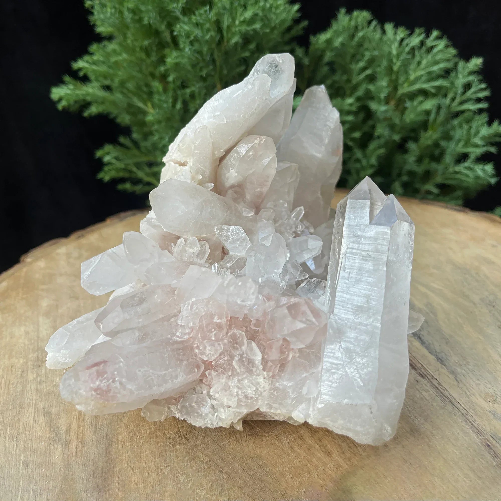Natural Himalayan White + Pink Quartz Cluster 885g Himalayan Quartz