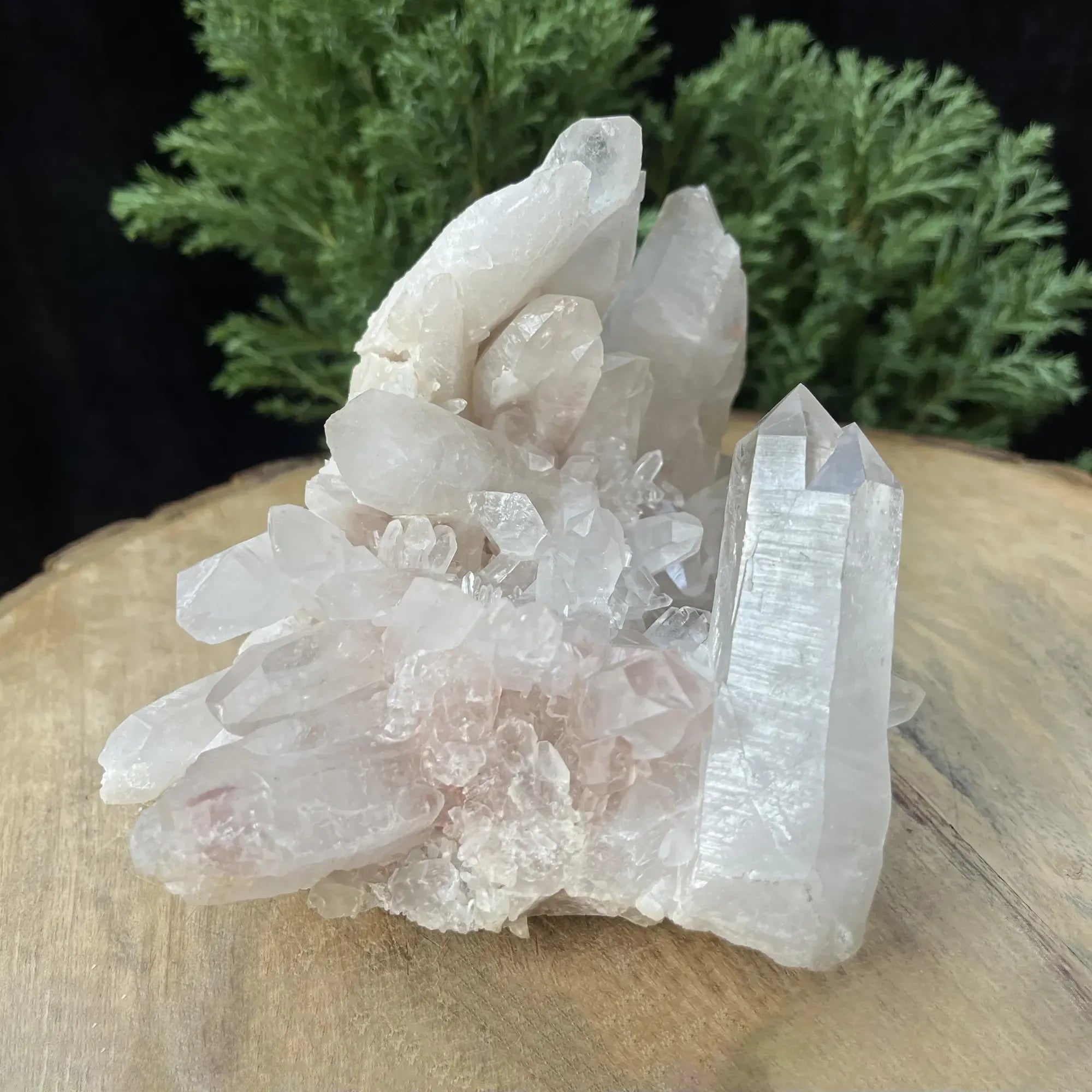 Natural Himalayan White + Pink Quartz Cluster 885g Himalayan Quartz