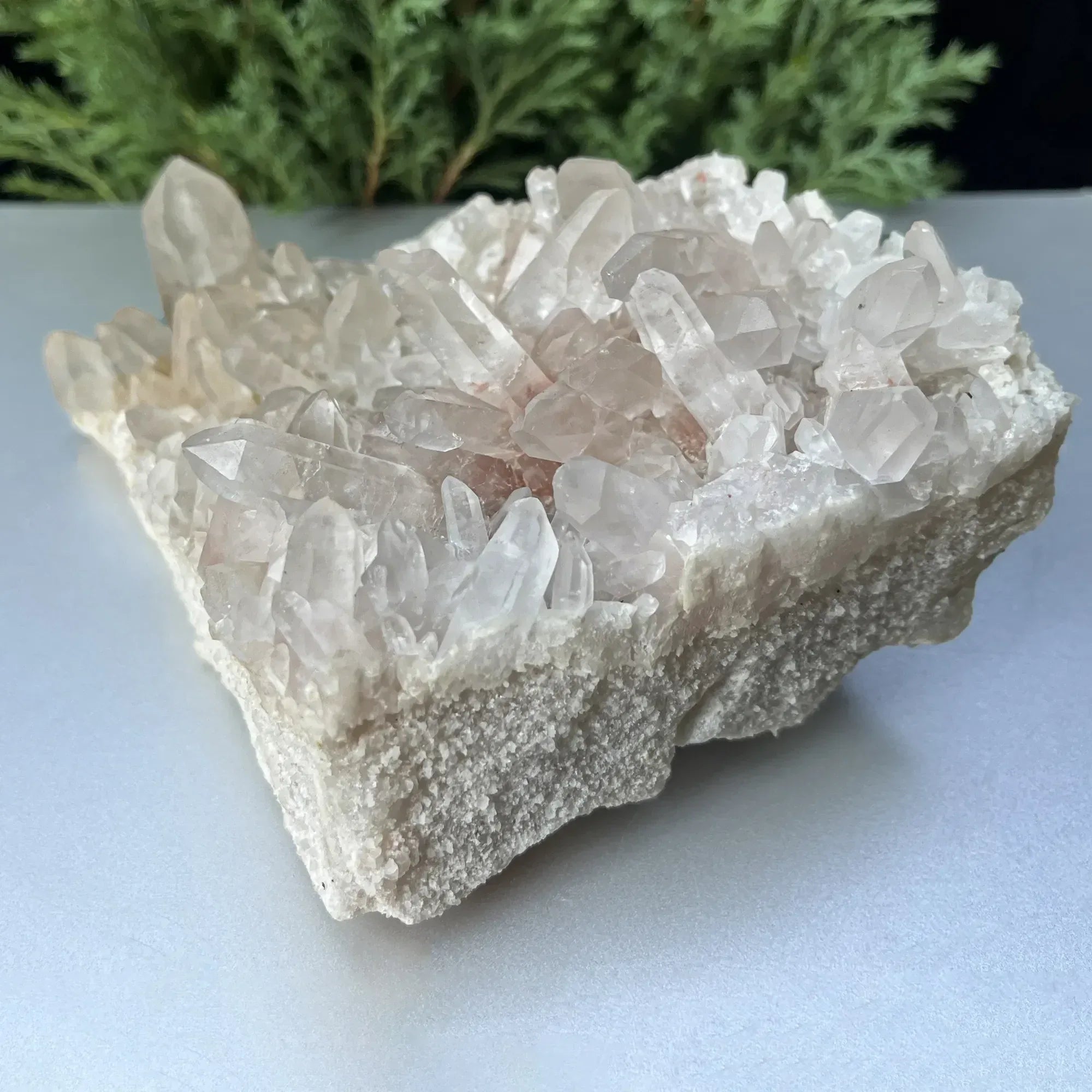Natural Himalayan White + Pink Quartz Cluster 850g Himalayan Quartz