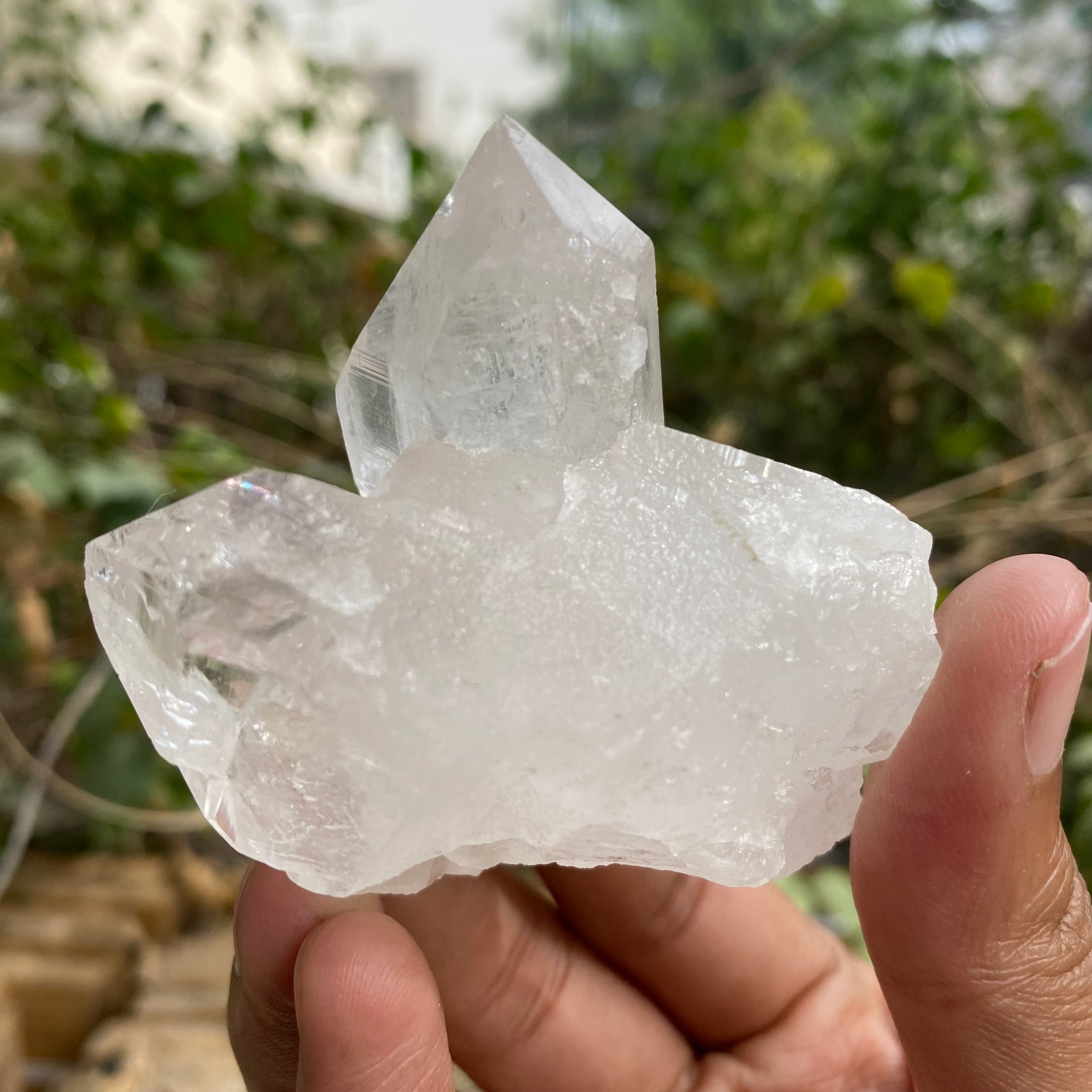 Himalya Quartz white Himalayan Quartz crystal cluster, 130g natural raw healing mineral specimen for home décor and energy healing.
