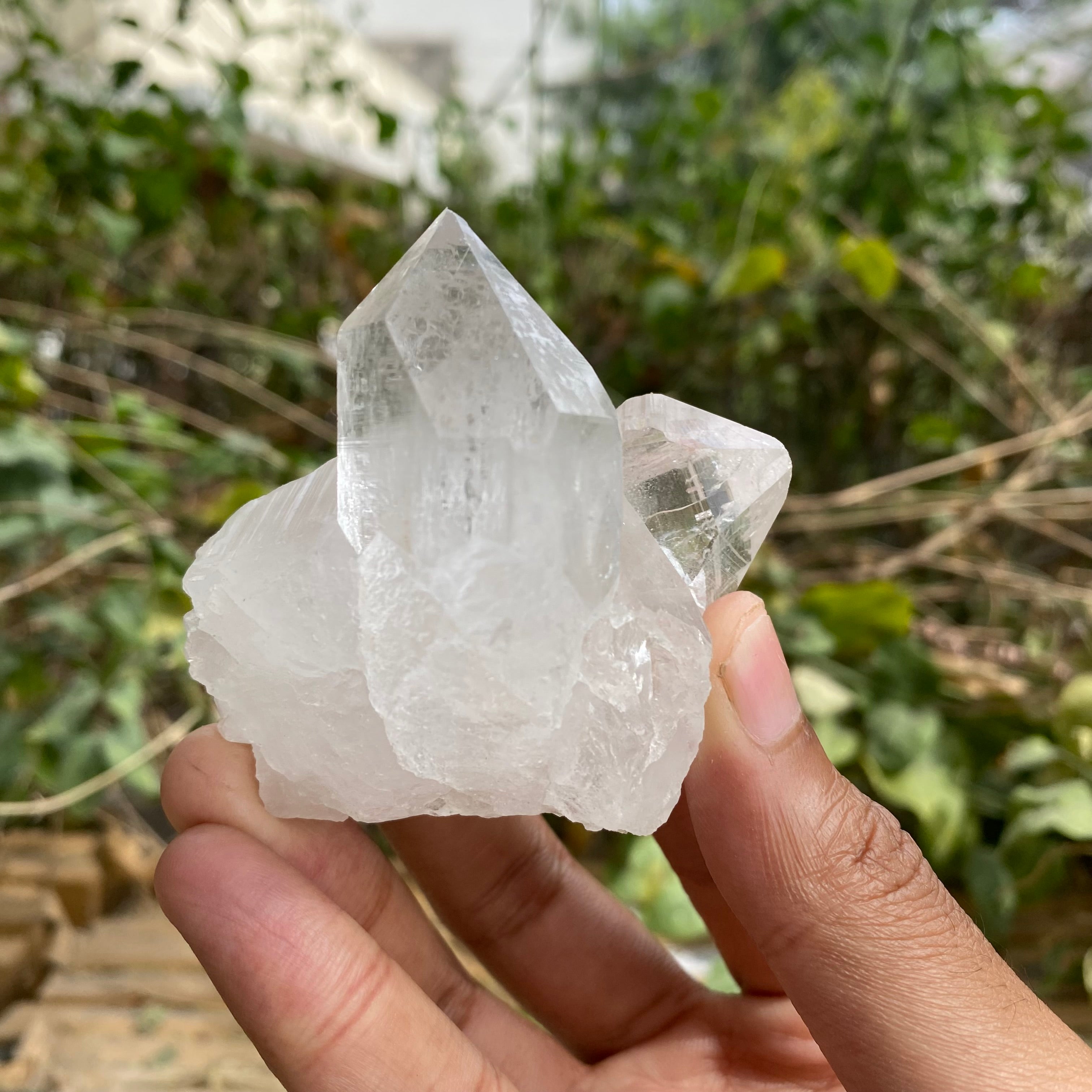 Himalayan Quartz white crystal cluster, 130g natural raw mineral specimen, Himalayan Quartz healing stone for home décor.