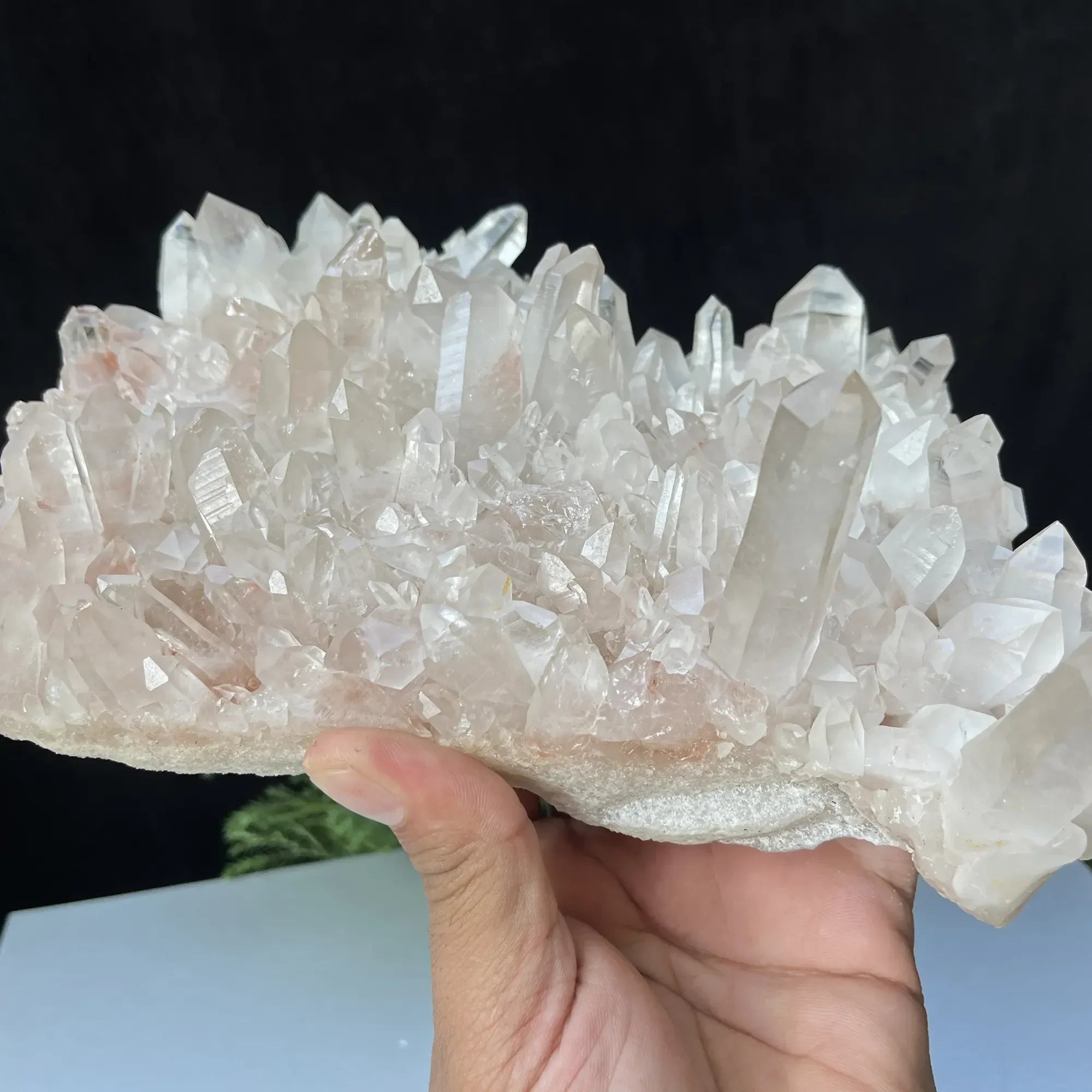 Natural Himalayan Pink Quartz Cluster 1575g Himalayan Quartz