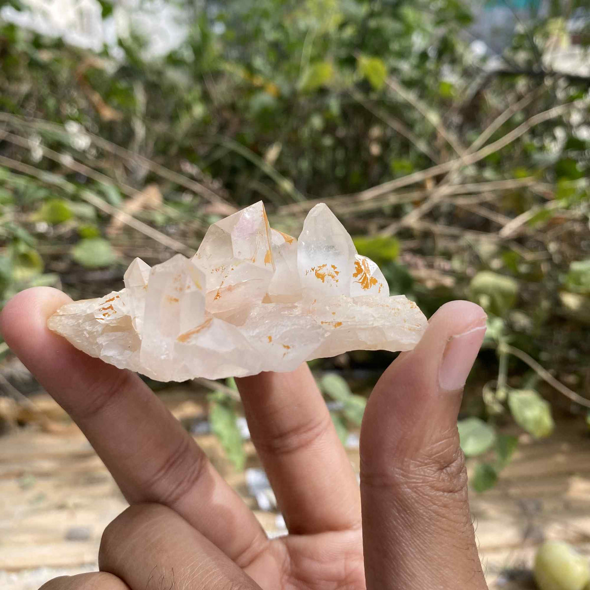 Pink Himalayan Quartz 60g Natural Cluster Mineral Display Specimen