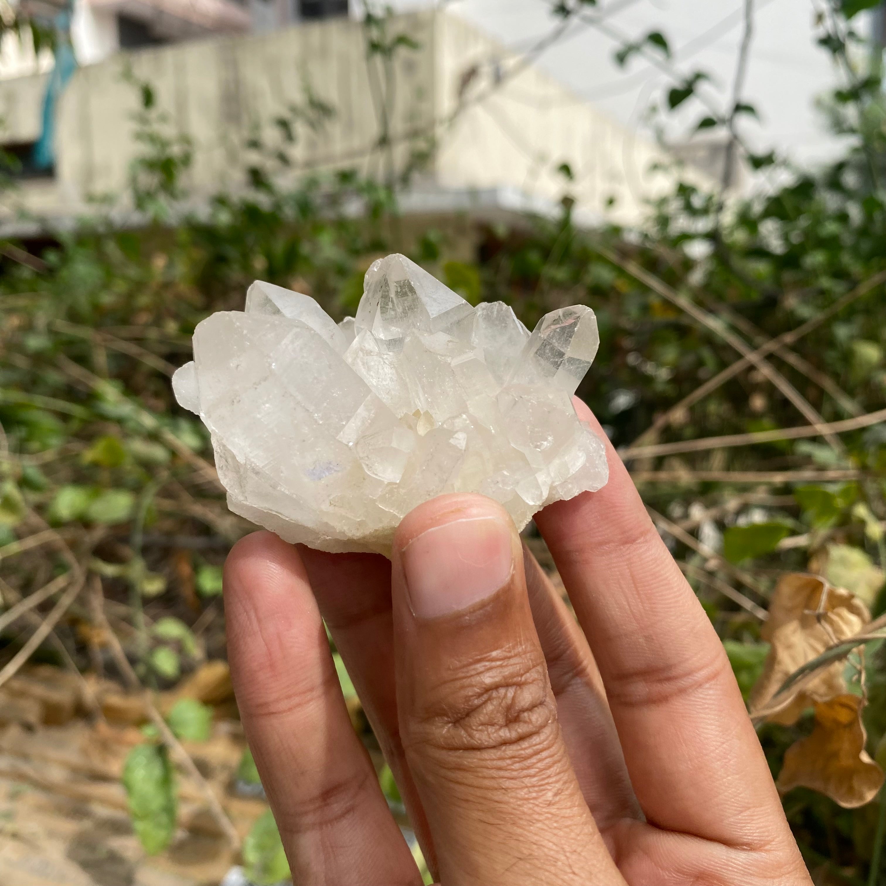 White and Pink Quartz Crystal Cluster 85g Natural Himalayan Raw Healing Stone Mineral Specimen Mini Décor