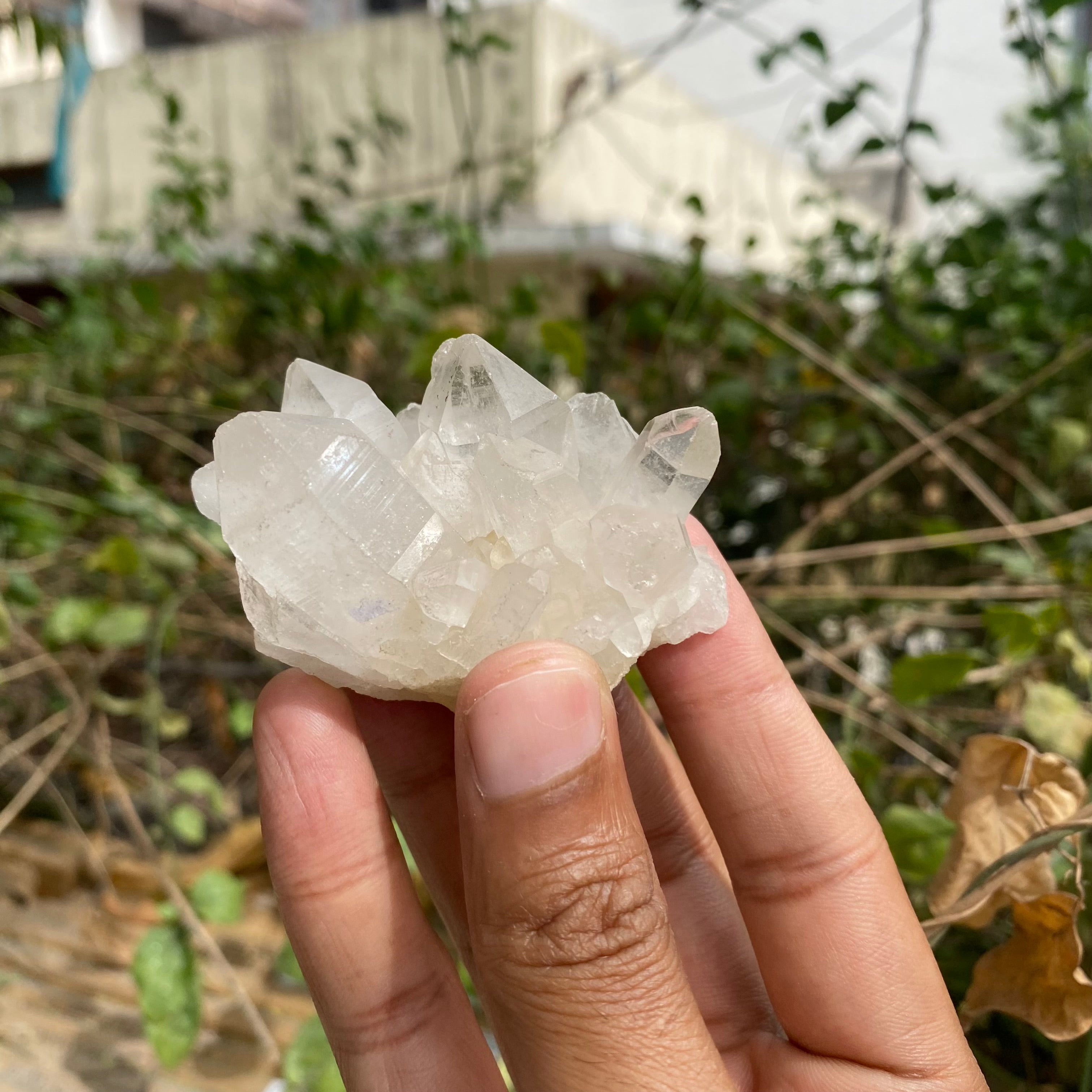 White and Pink Quartz Crystal Cluster 85g Natural Himalayan Raw Healing Stone Mineral Specimen Mini Décor