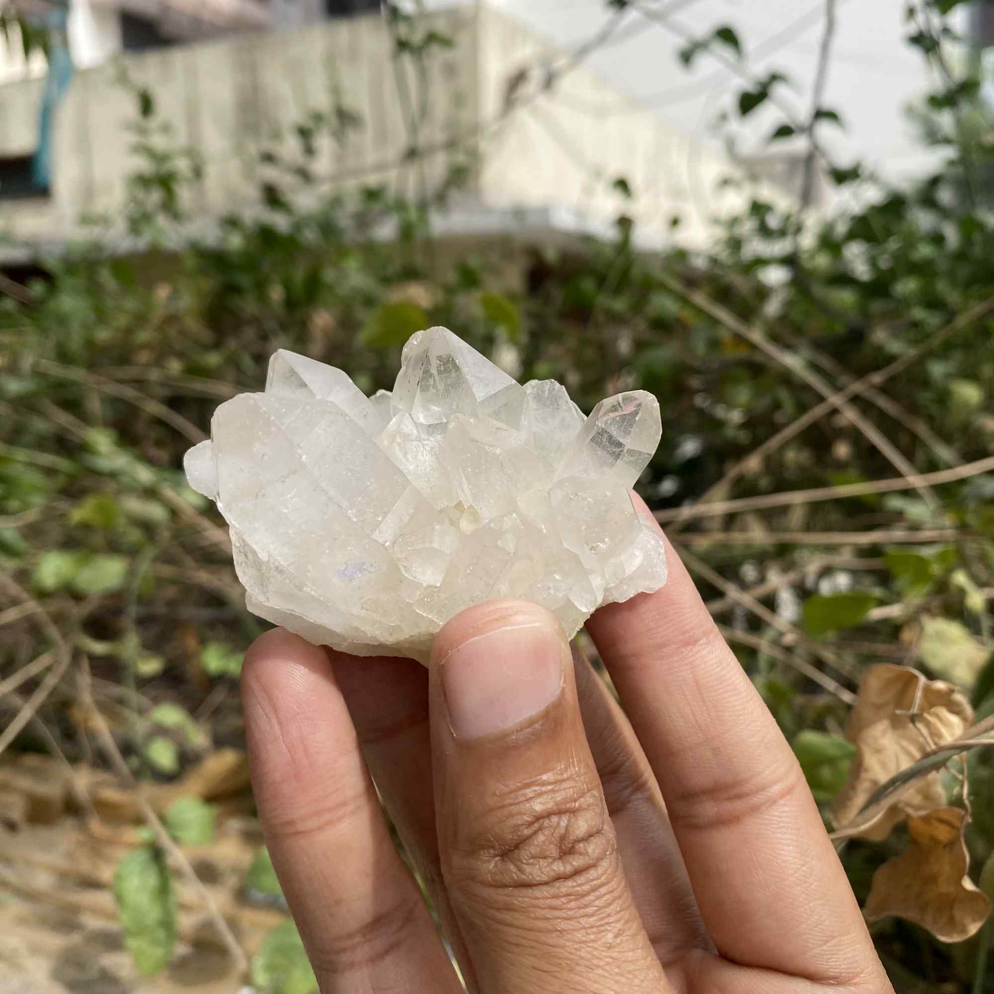 White and Pink Quartz Crystal Cluster 85g Natural Himalayan Raw Healing Stone Mineral Specimen