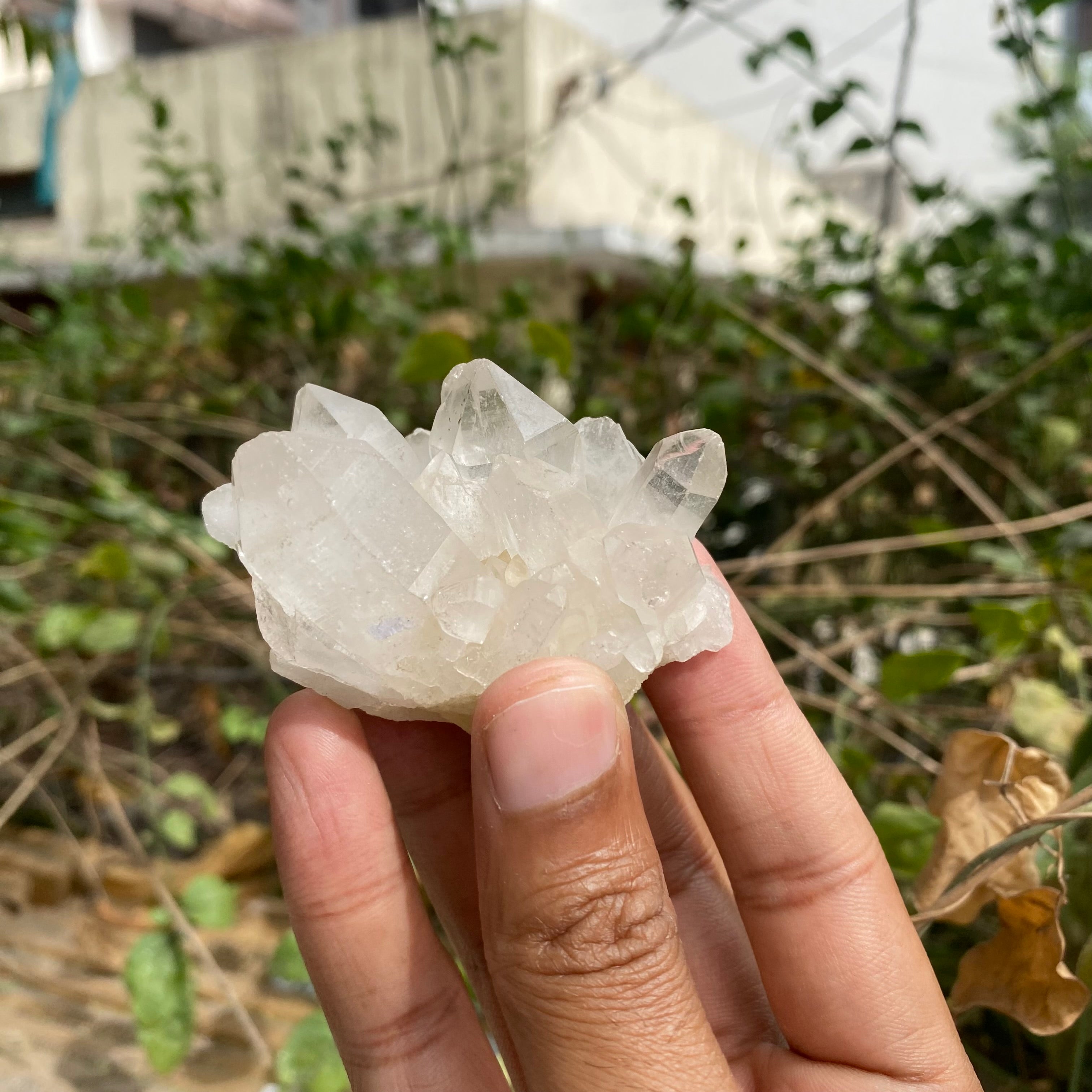 White and Pink Quartz Crystal Cluster 85g Natural Himalayan Raw Healing Stone Mineral Specimen Mini Décor
