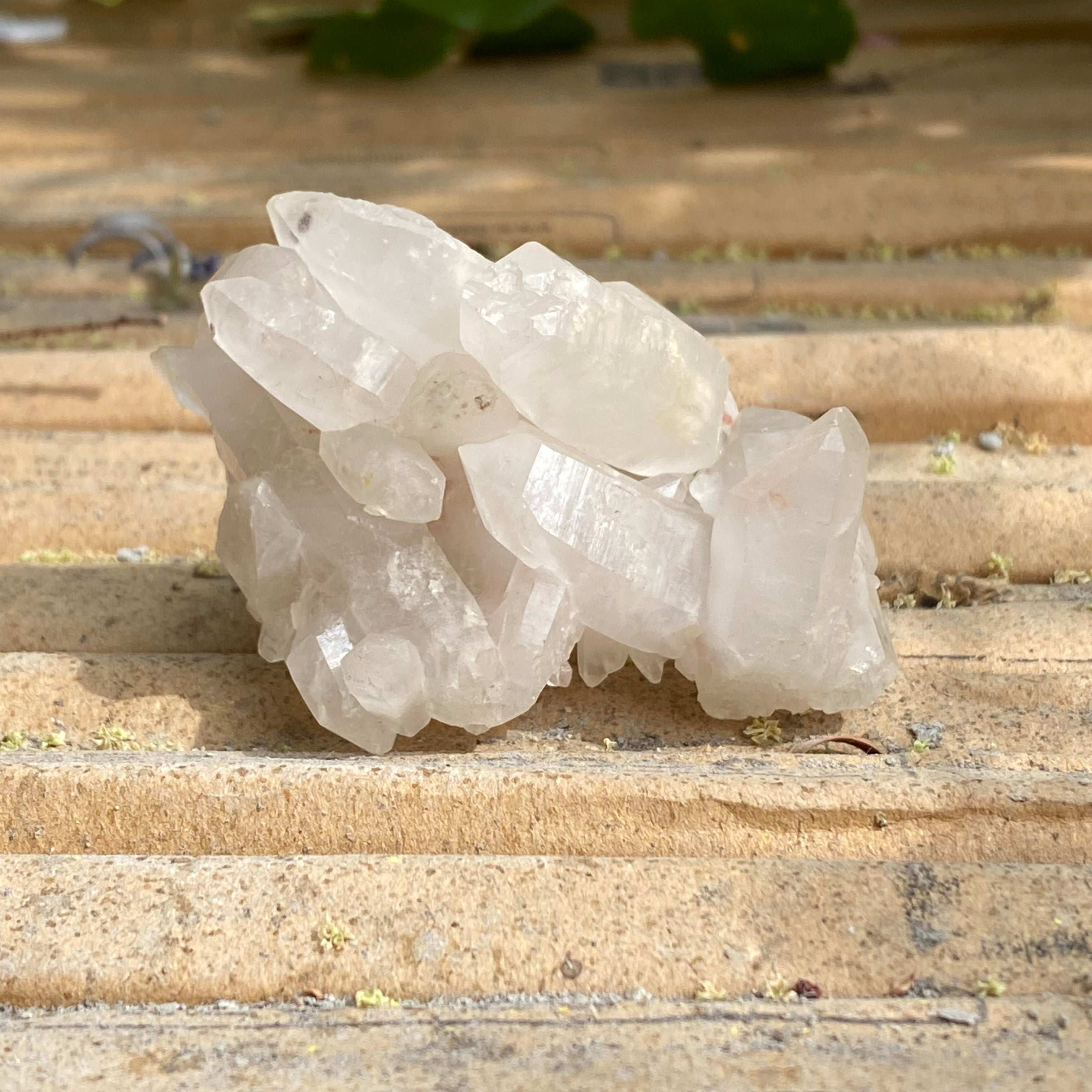 Natural Himalayan White + Pink Quartz Cluster 90g – Healing Crystal