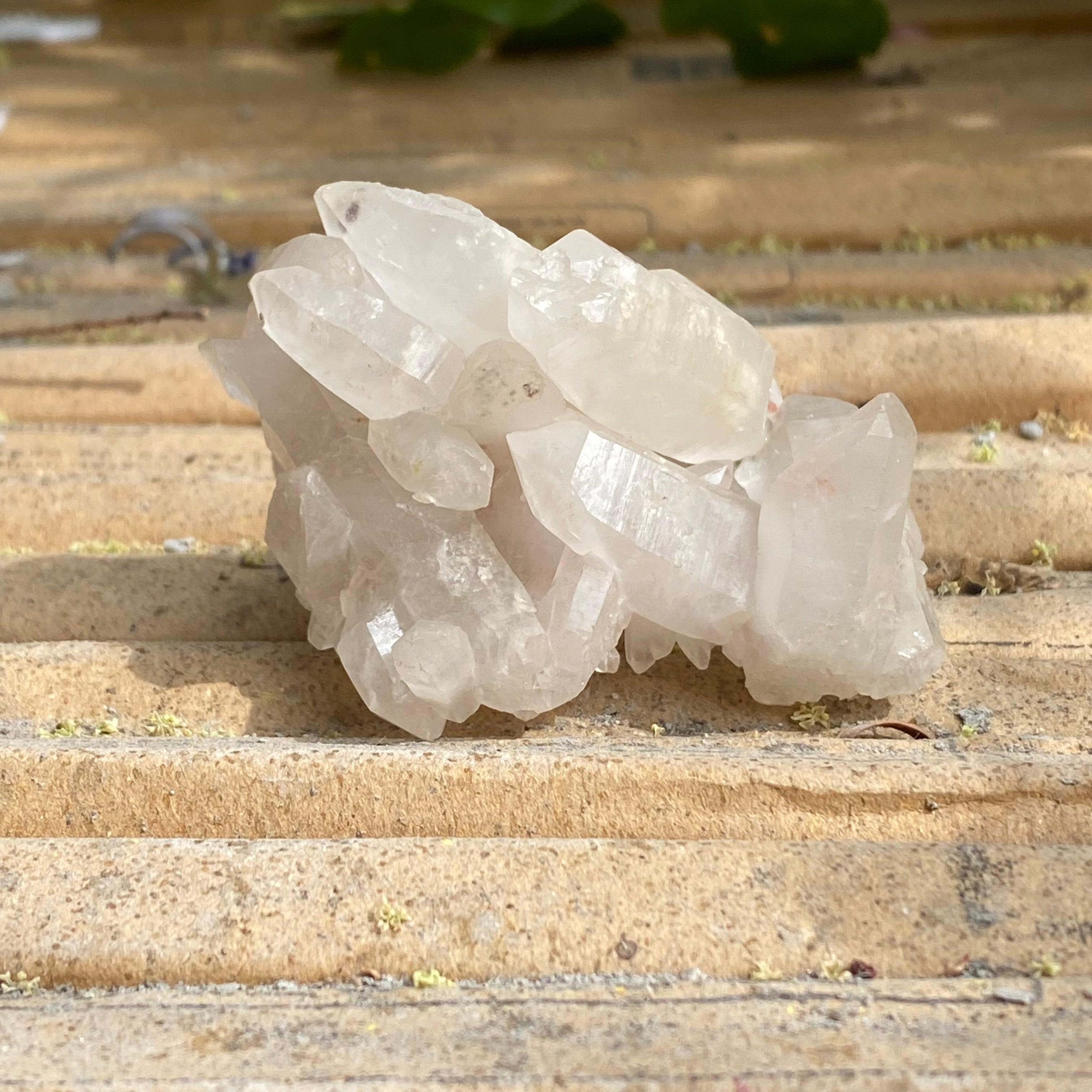 Natural Himalayan White + Pink Quartz Cluster 90g – Healing Crystal