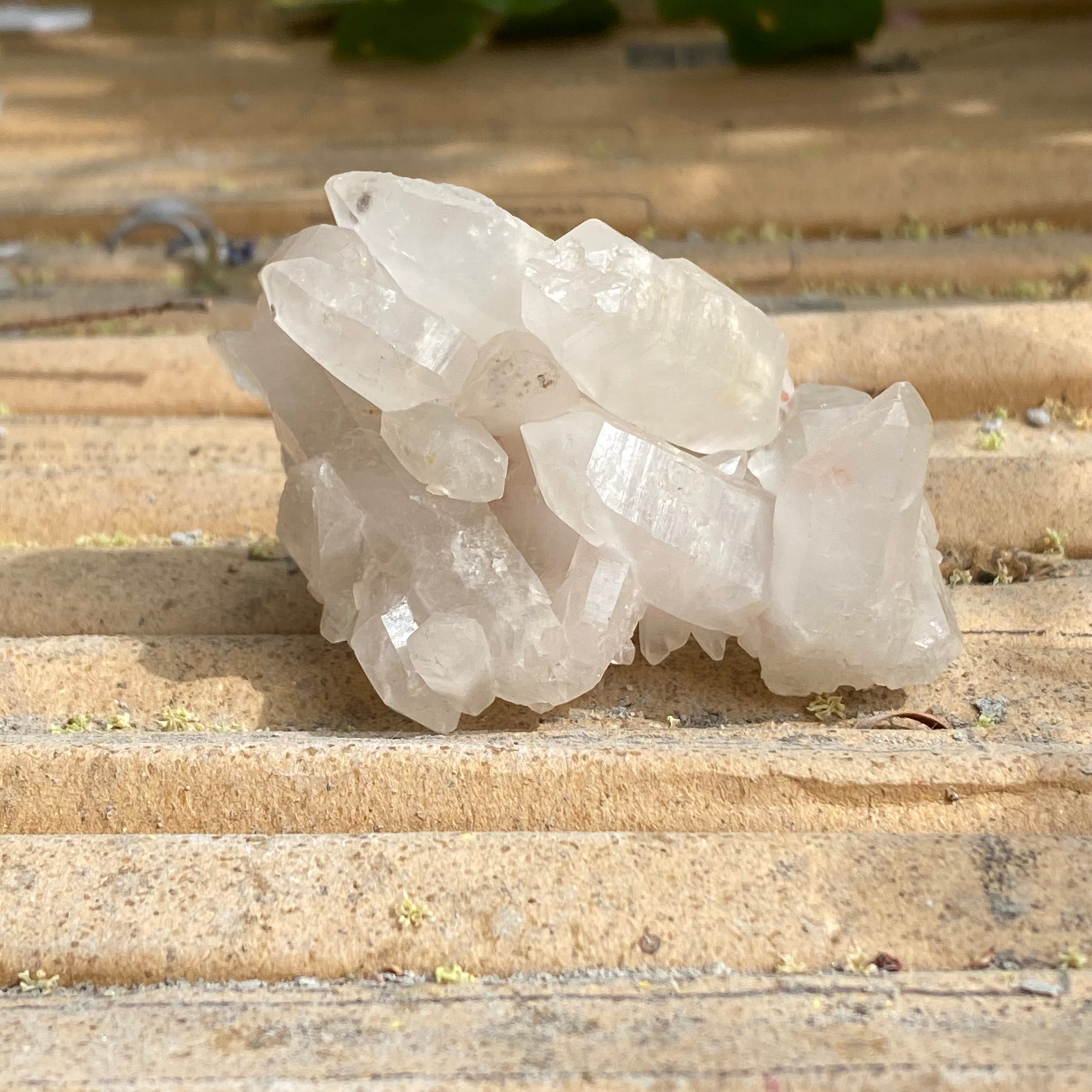 Natural Himalayan White + Pink Quartz Cluster 90g – Healing Crystal