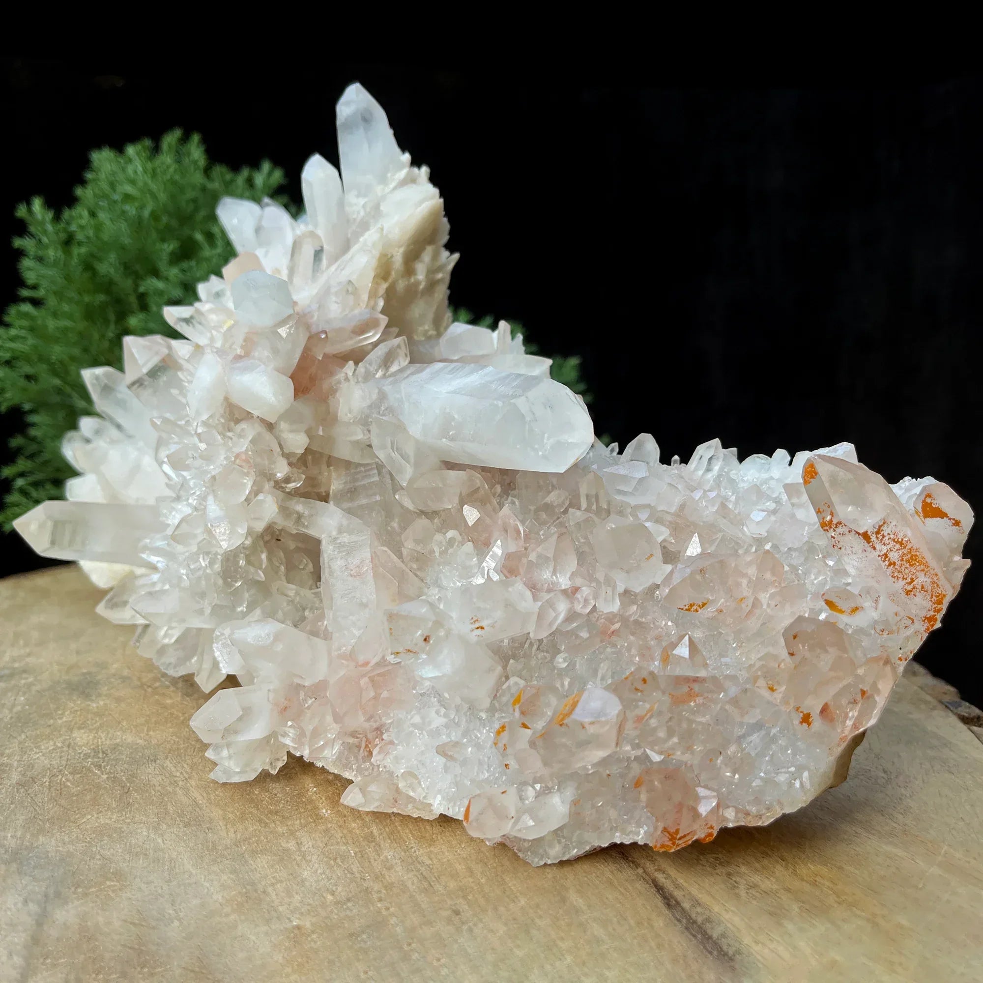 Natural Himalayan White + Pink Quartz Cluster 1695g Himalayan Quartz